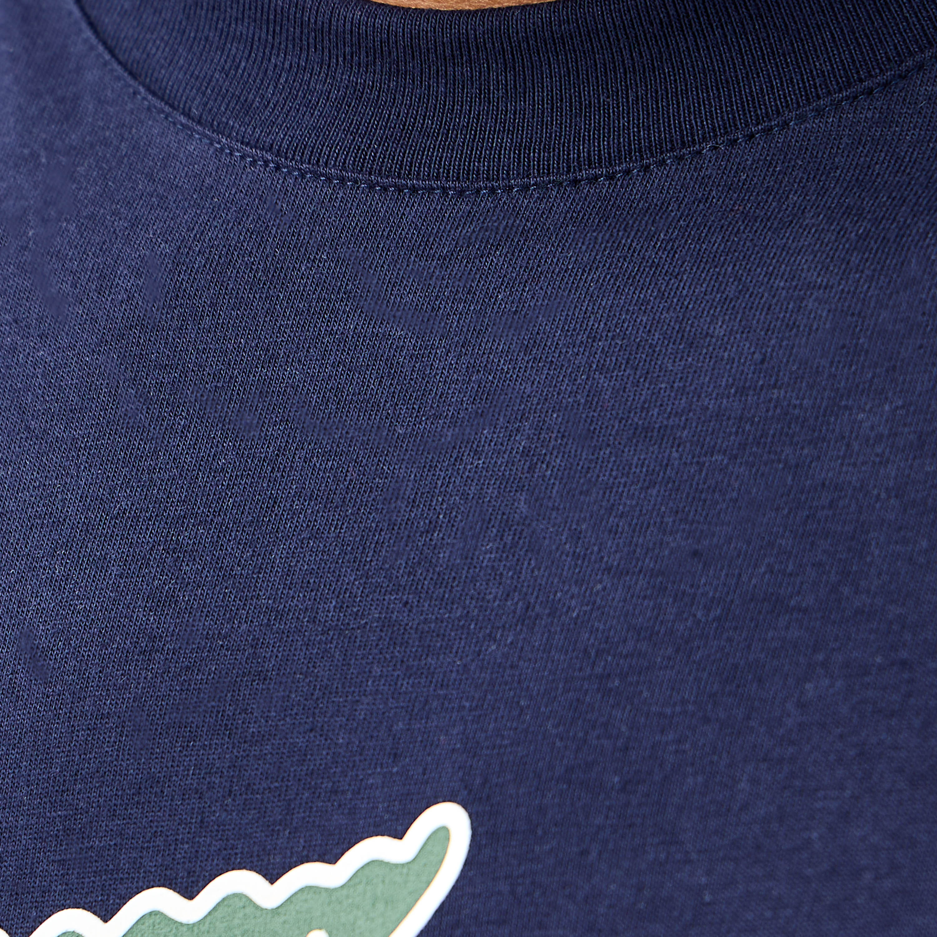 Lacoste Logo Print Crew Neck T-shirt with Short Sleeves-men-clothing-tshirtsandpolos-tshirts-image-6
