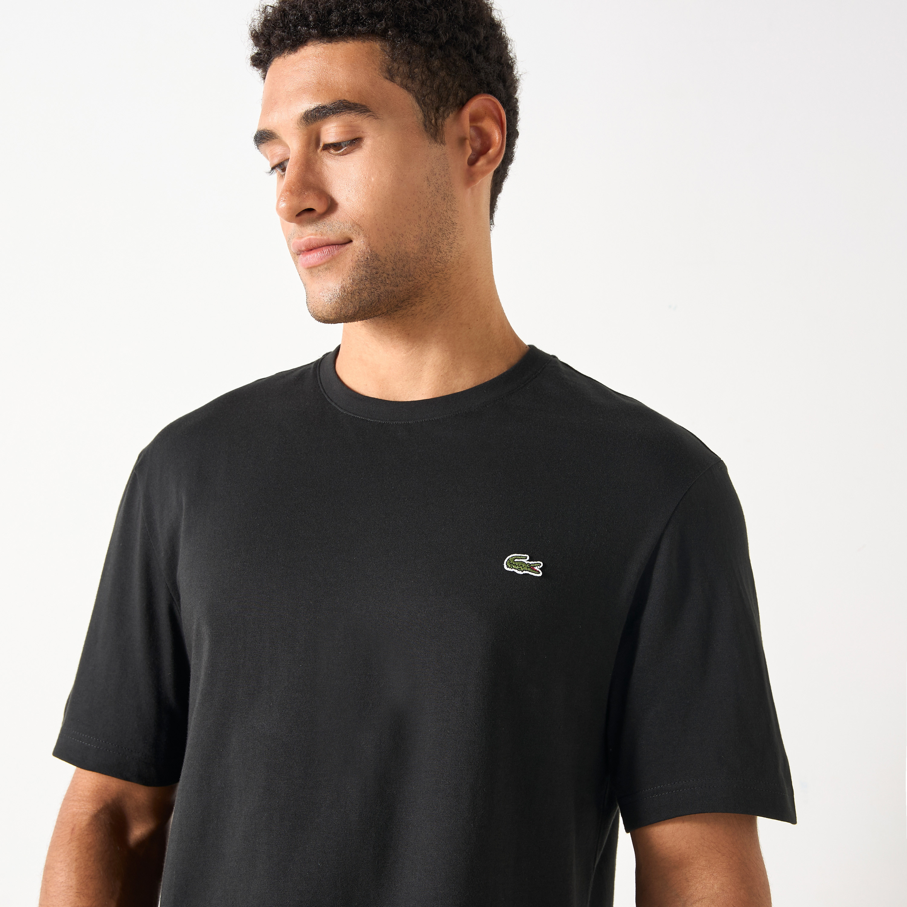 Lacoste Solid T-shirt with Short Sleeves and Crew Neck-men-clothing-tshirtsandpolos-tshirts-image-4