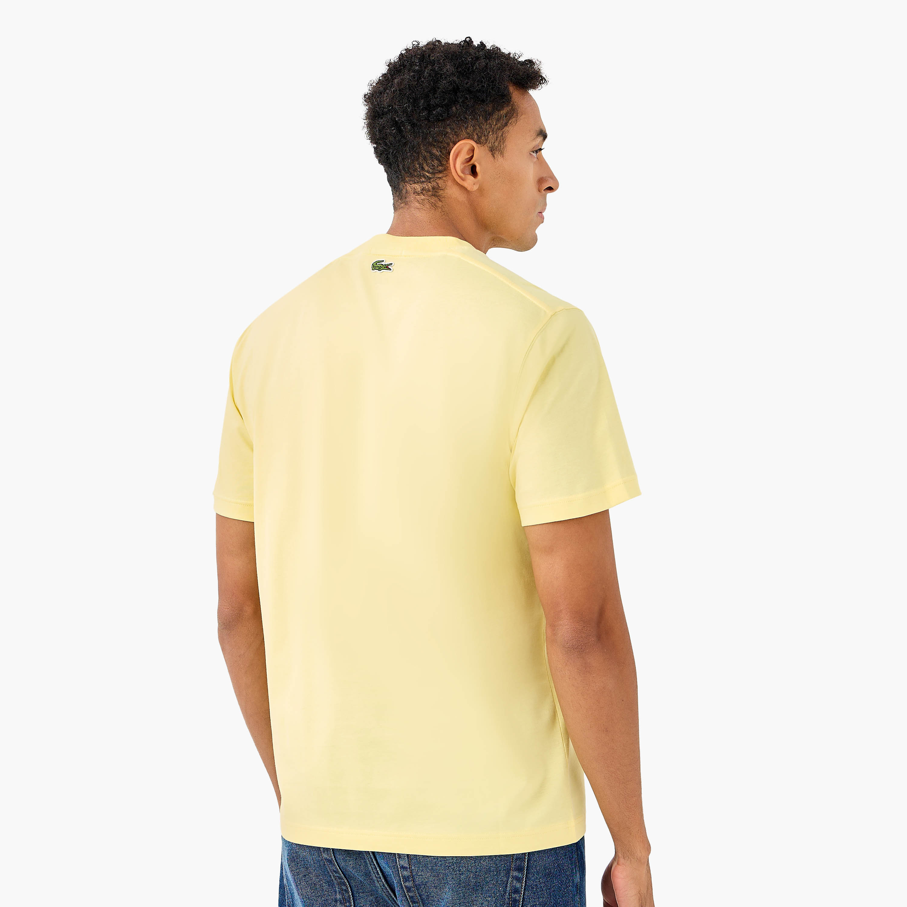 Lacoste Logo Print Crew Neck T-shirt with Short Sleeves-men-clothing-tshirtsandpolos-tshirts-image-3