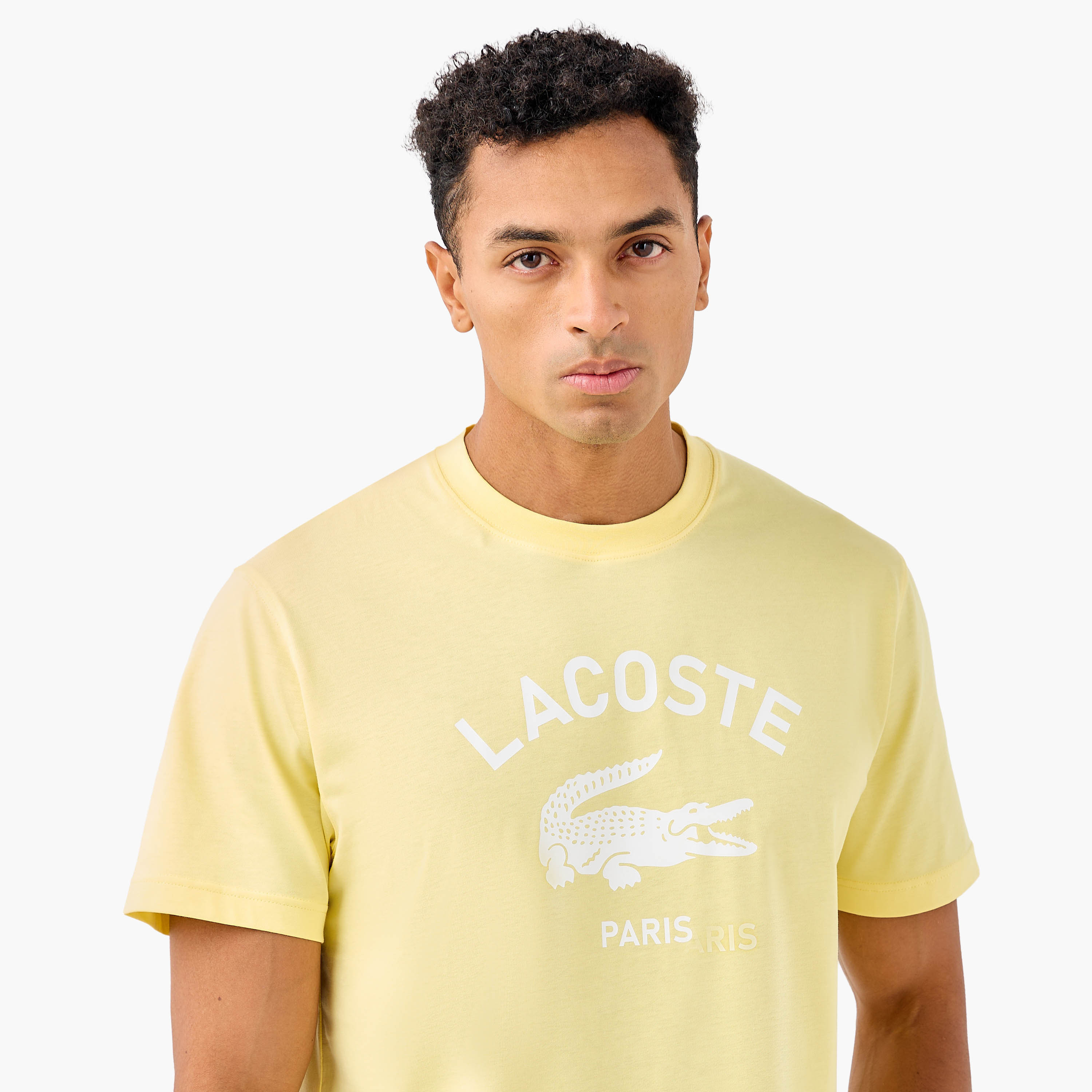Lacoste Logo Print Crew Neck T-shirt with Short Sleeves-men-clothing-tshirtsandpolos-tshirts-image-4