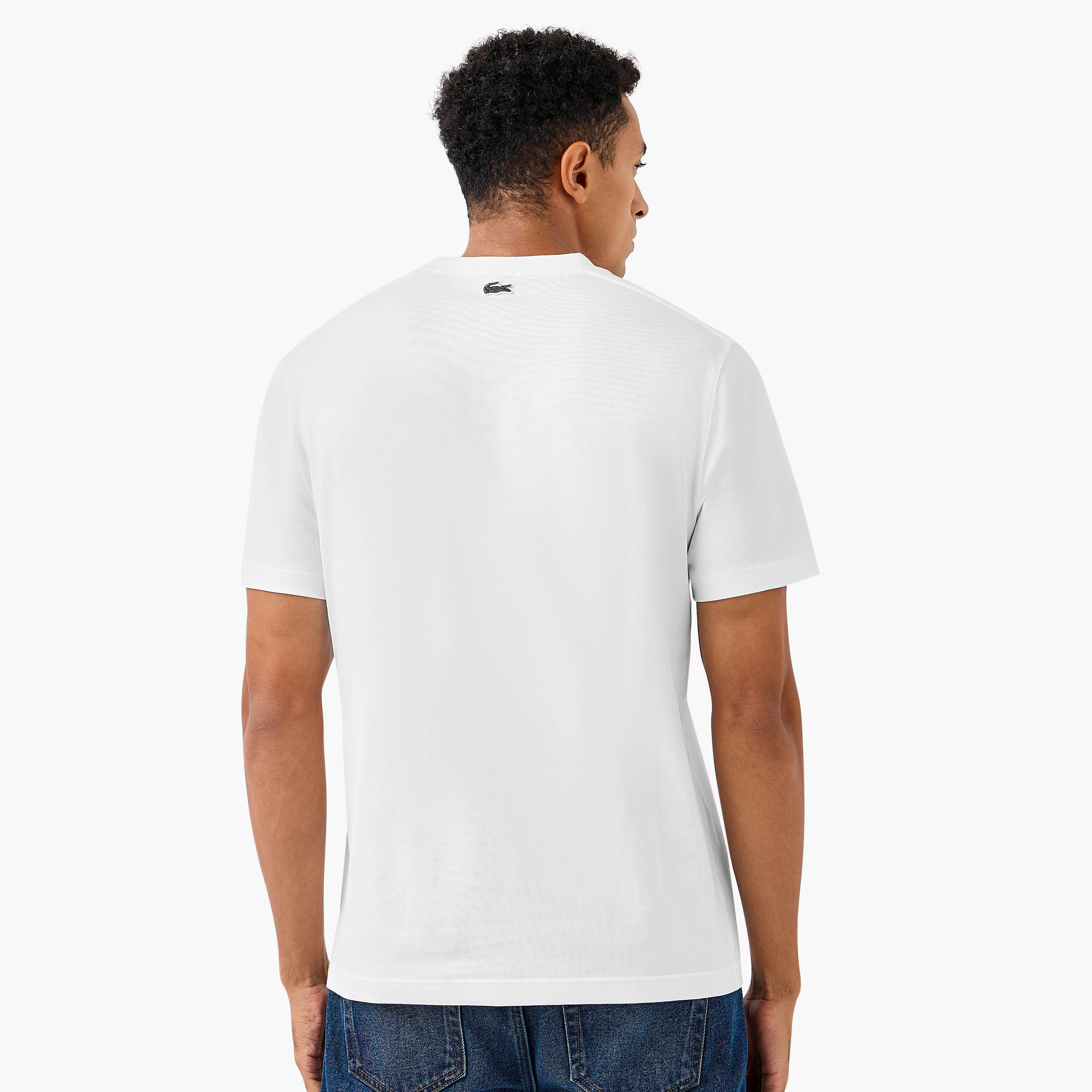 Lacoste Logo Print Crew Neck T-shirt with Short Sleeves-men-clothing-tshirtsandpolos-tshirts-image-3