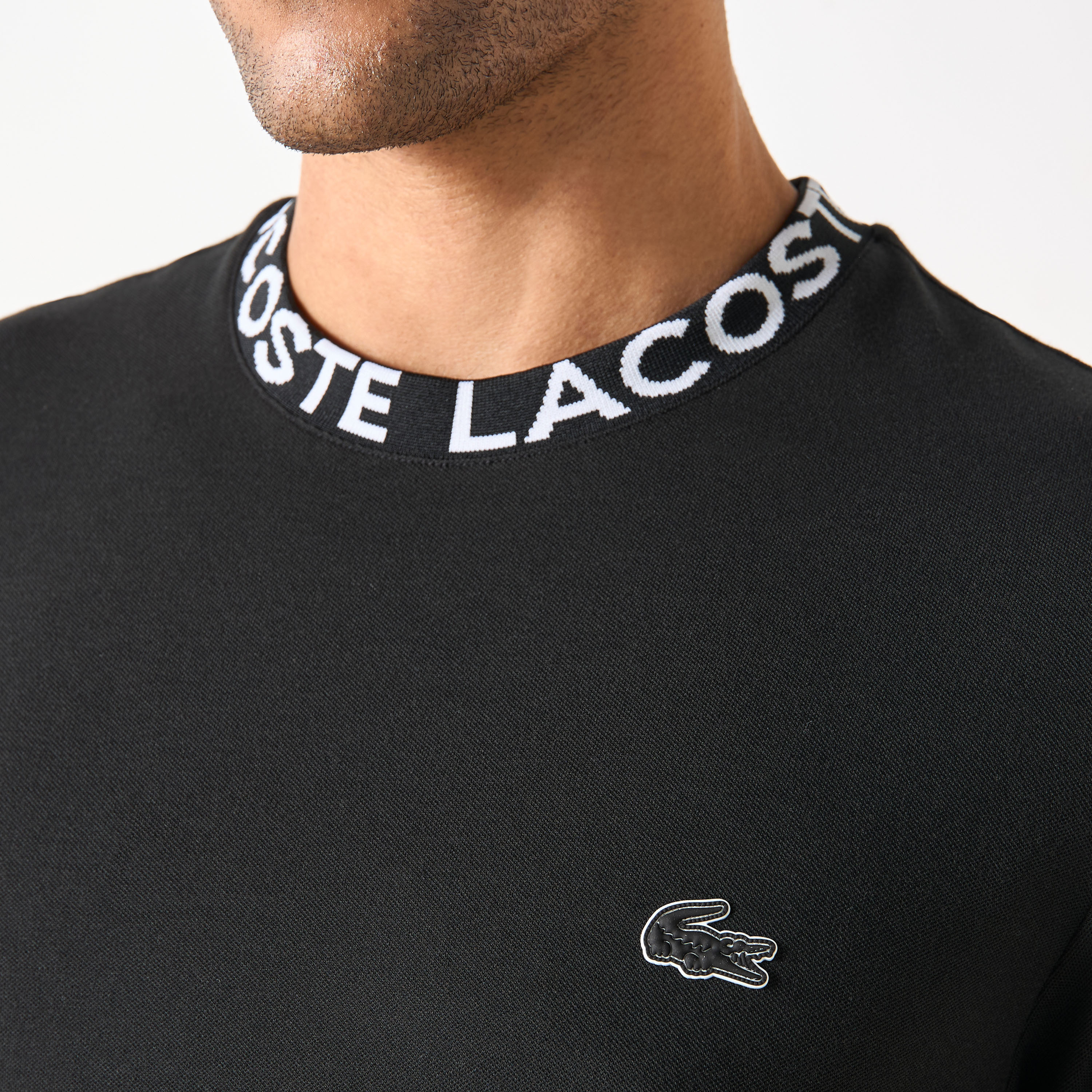 Lacoste Logo Print Round Neck T-shirt with Short Sleeves-men-clothing-tshirtsandpolos-tshirts-image-3