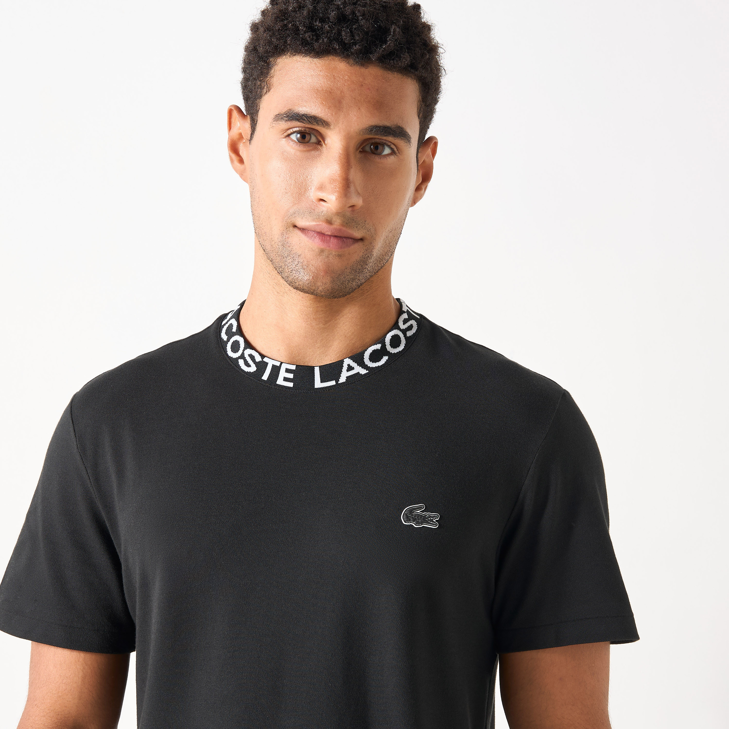Lacoste Logo Print Round Neck T-shirt with Short Sleeves-men-clothing-tshirtsandpolos-tshirts-image-4