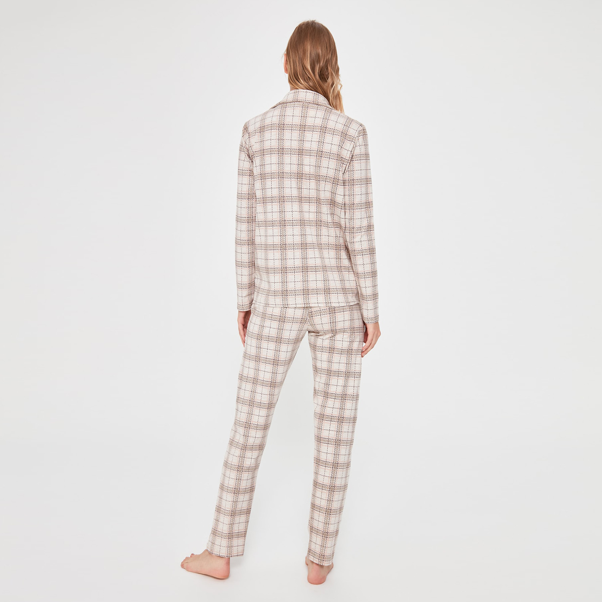 طقم بيجاما مقلم من ترينديول-women-clothing-nightwear-pyjamas-longsets-image-1