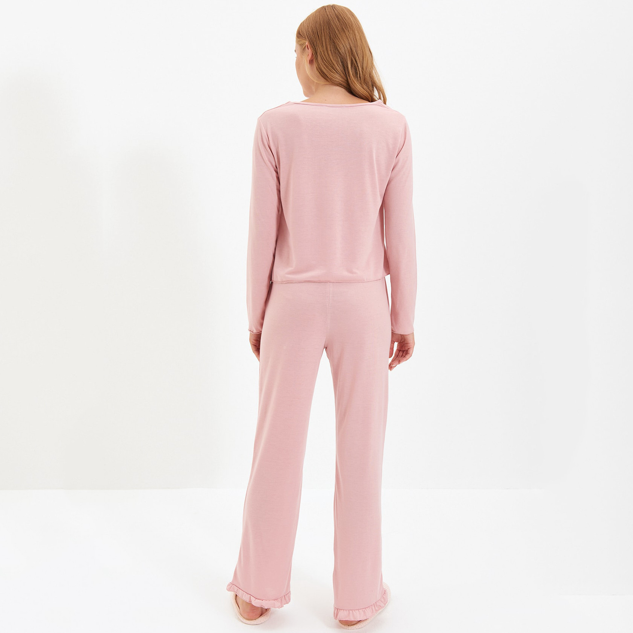 ترينديول لون القرنفل لباس نوم-women-clothing-nightwear-pyjamas-longsets-image-5