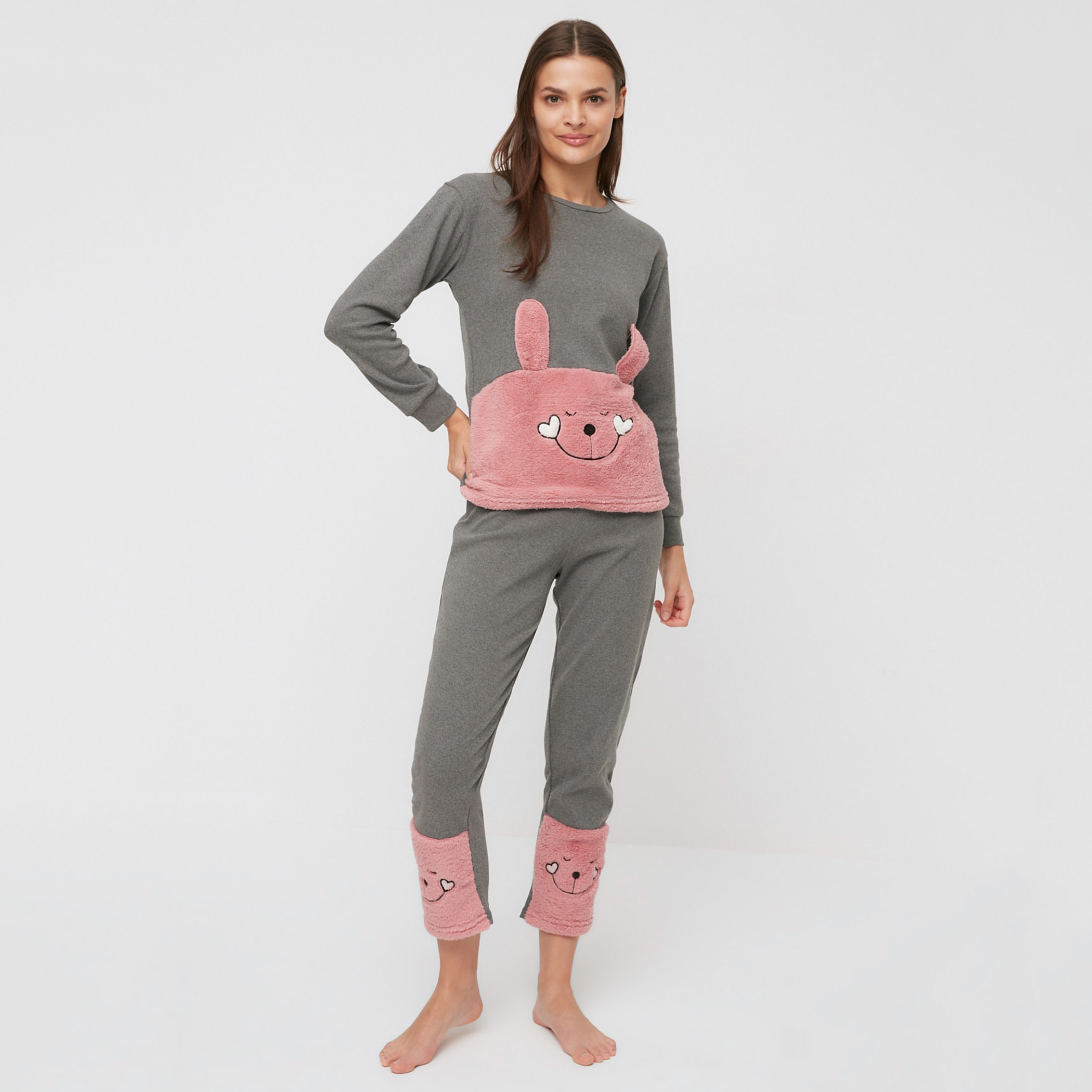 ترينديول رمادي لباس نوم-women-clothing-nightwear-pyjamas-longsets-image-1
