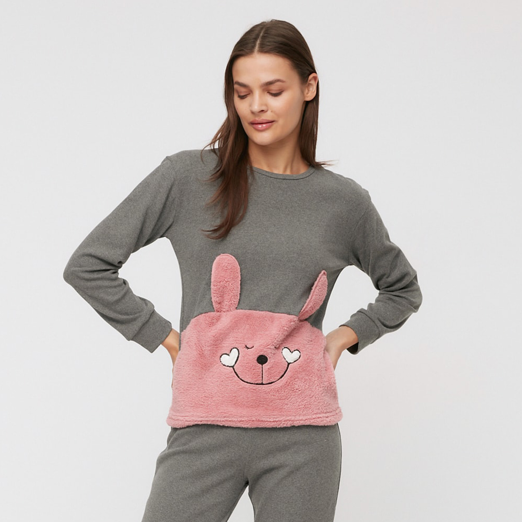 ترينديول رمادي لباس نوم-women-clothing-nightwear-pyjamas-longsets-image-2