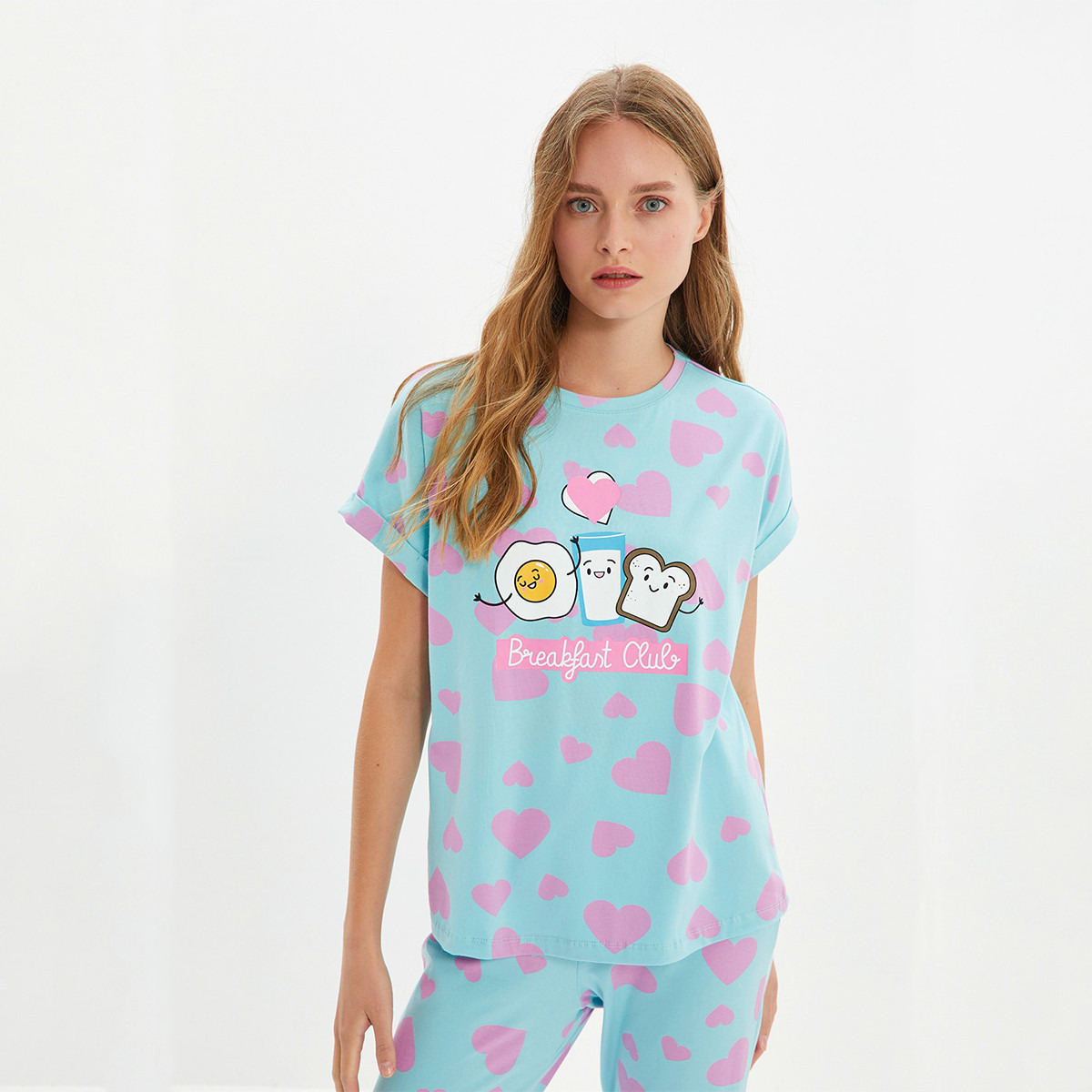 ترينديول أزرق ثوب نوم-women-clothing-nightwear-pyjamas-longsets-image-3
