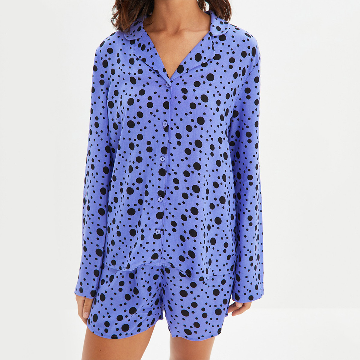 ترينديول أزرق ثوب نوم-women-clothing-nightwear-pyjamas-longsets-image-3