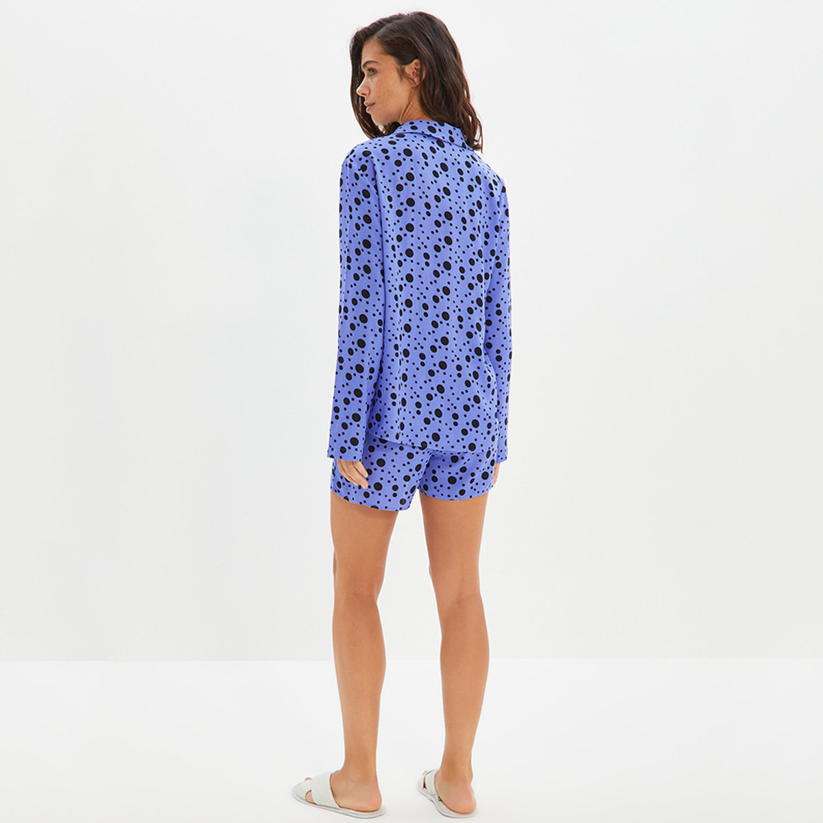 ترينديول أزرق ثوب نوم-women-clothing-nightwear-pyjamas-longsets-image-4