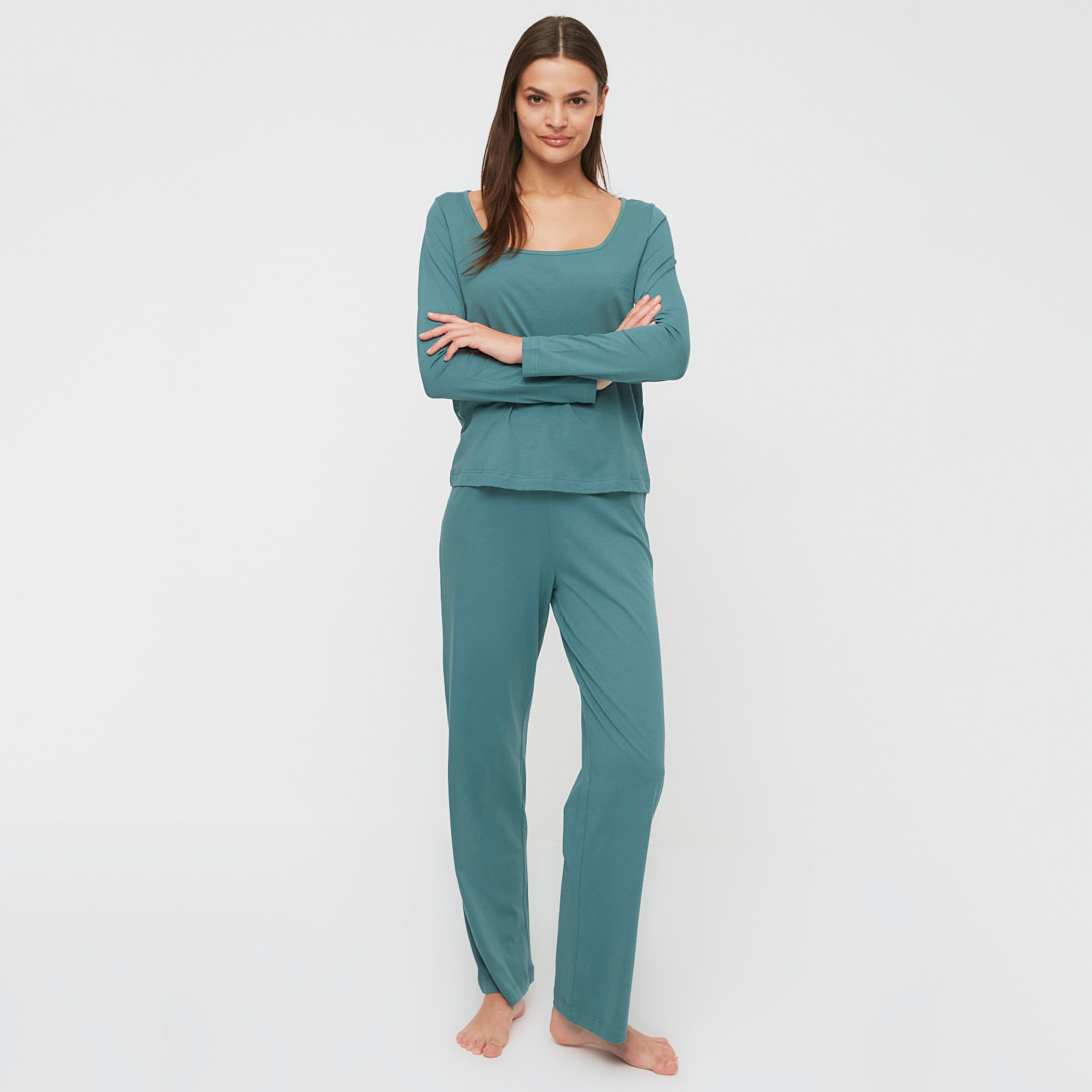 ترينديول أزرق لباس نوم-women-clothing-nightwear-pyjamas-longsets-image-1
