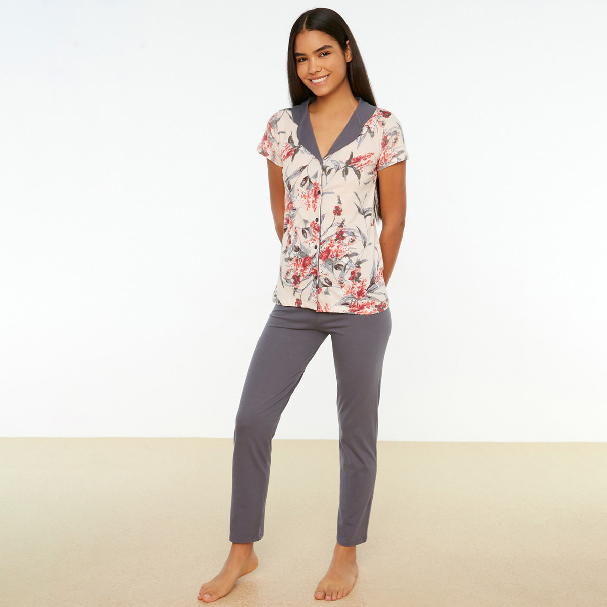ترينديول متعدد الألوان لباس نوم-women-clothing-nightwear-pyjamas-longsets-image-1