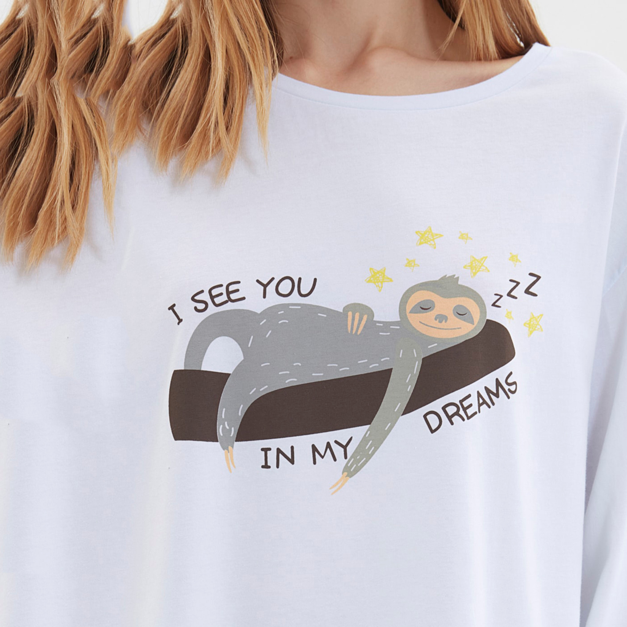 ترينديول أبيض لباس نوم-women-clothing-nightwear-pyjamas-longsets-image-4