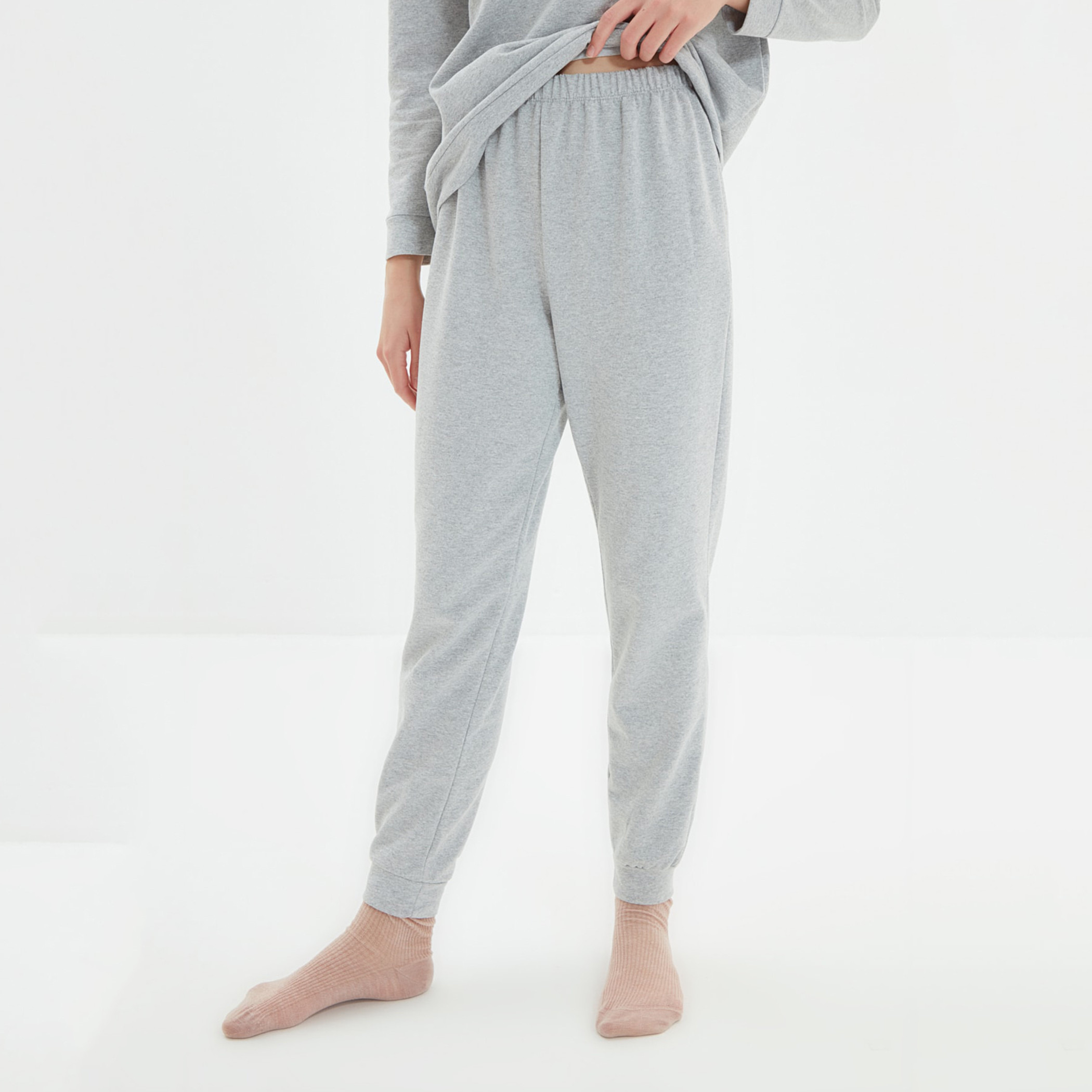 ترينديول رمادي  طقم  بيجاما -women-clothing-nightwear-pyjamas-longsets-image-5
