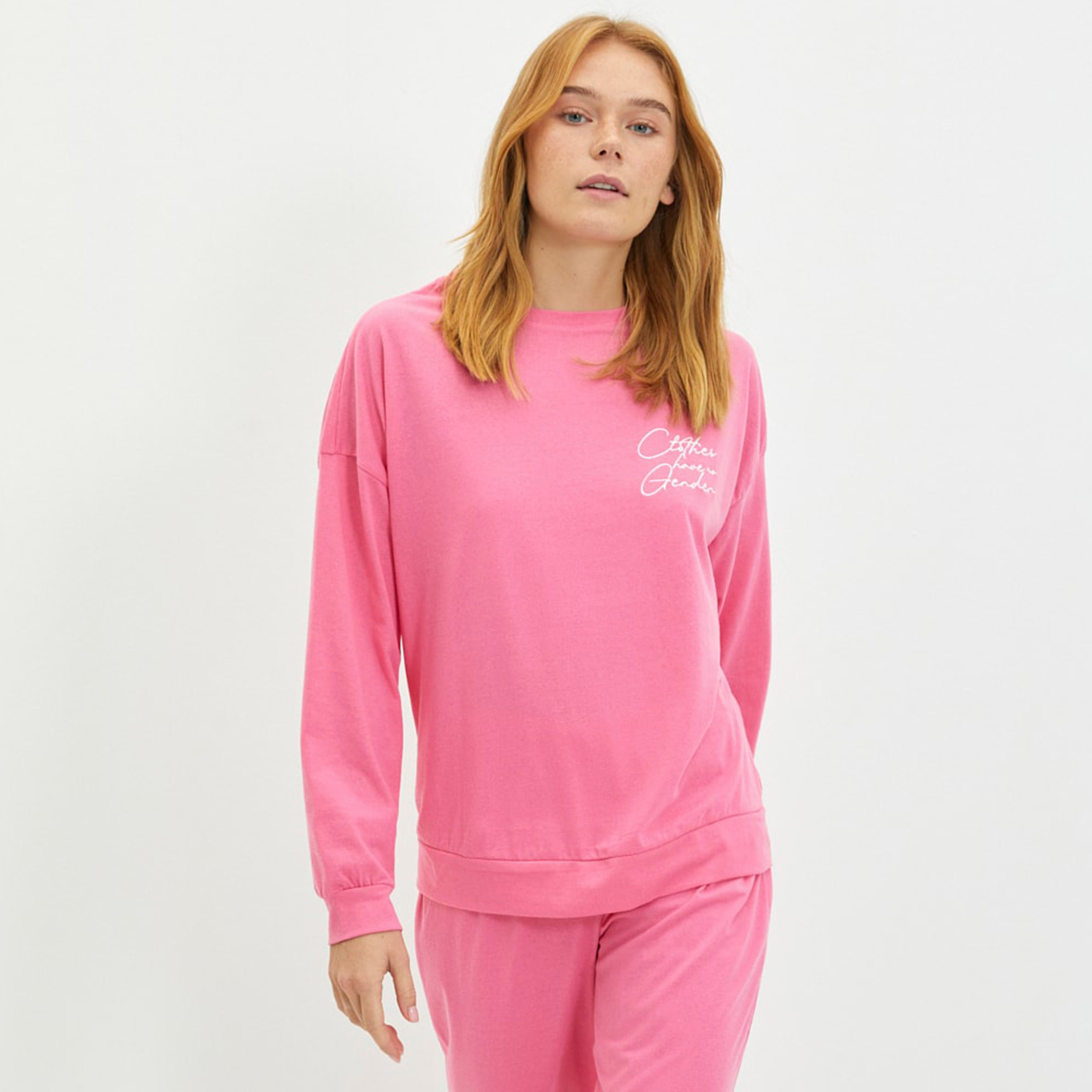 ترينديول لون القرنفل لباس نوم-women-clothing-nightwear-pyjamas-longsets-image-1