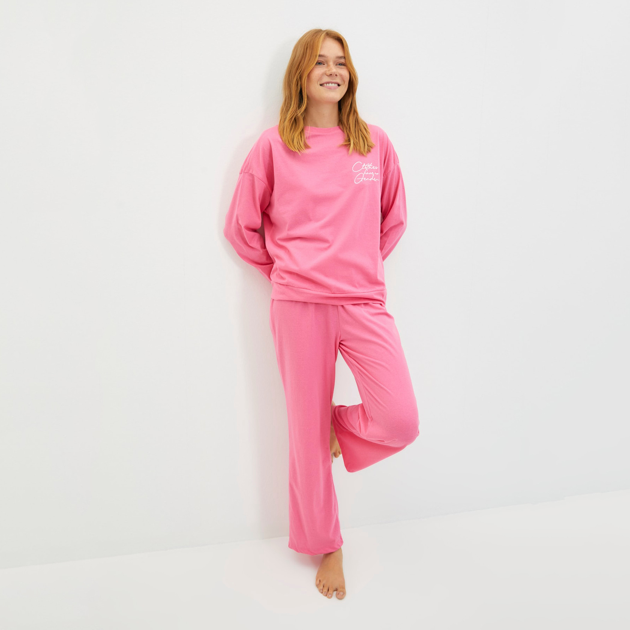ترينديول لون القرنفل لباس نوم-women-clothing-nightwear-pyjamas-longsets-image-2
