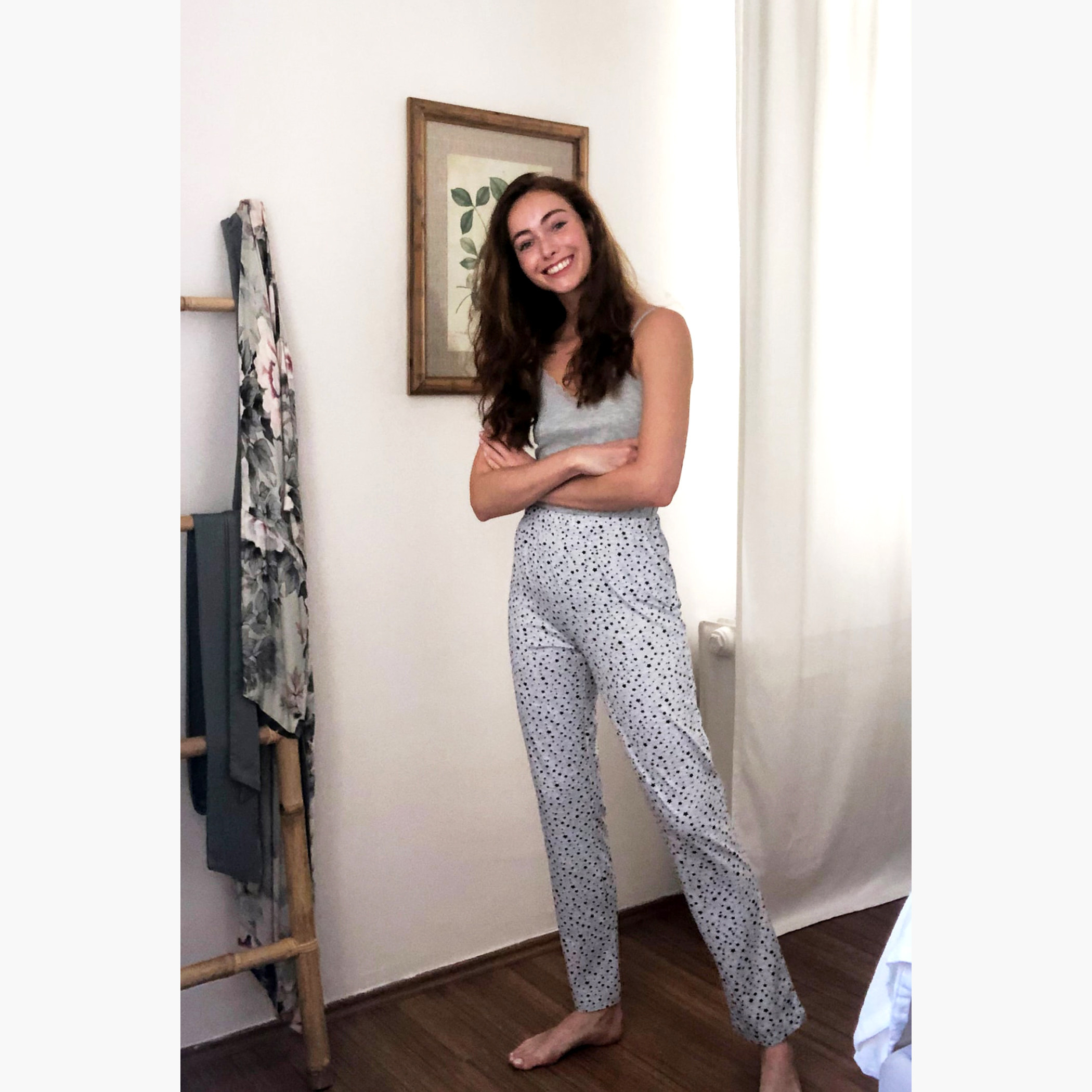 Trendyol Printed Spaghetti Top and Pyjama Set-women-clothing-nightwear-pyjamas-bottoms-image-3