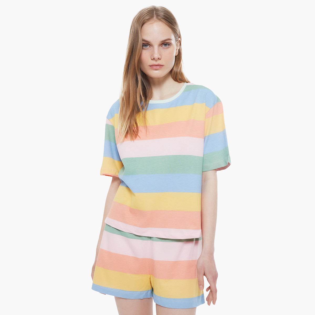 فيرو مودا أزرق تي شيرت-women-clothing-nightwear-pyjamas-longsets-image-1