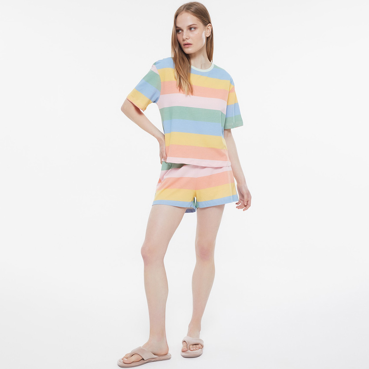 فيرو مودا أزرق تي شيرت-women-clothing-nightwear-pyjamas-longsets-image-3