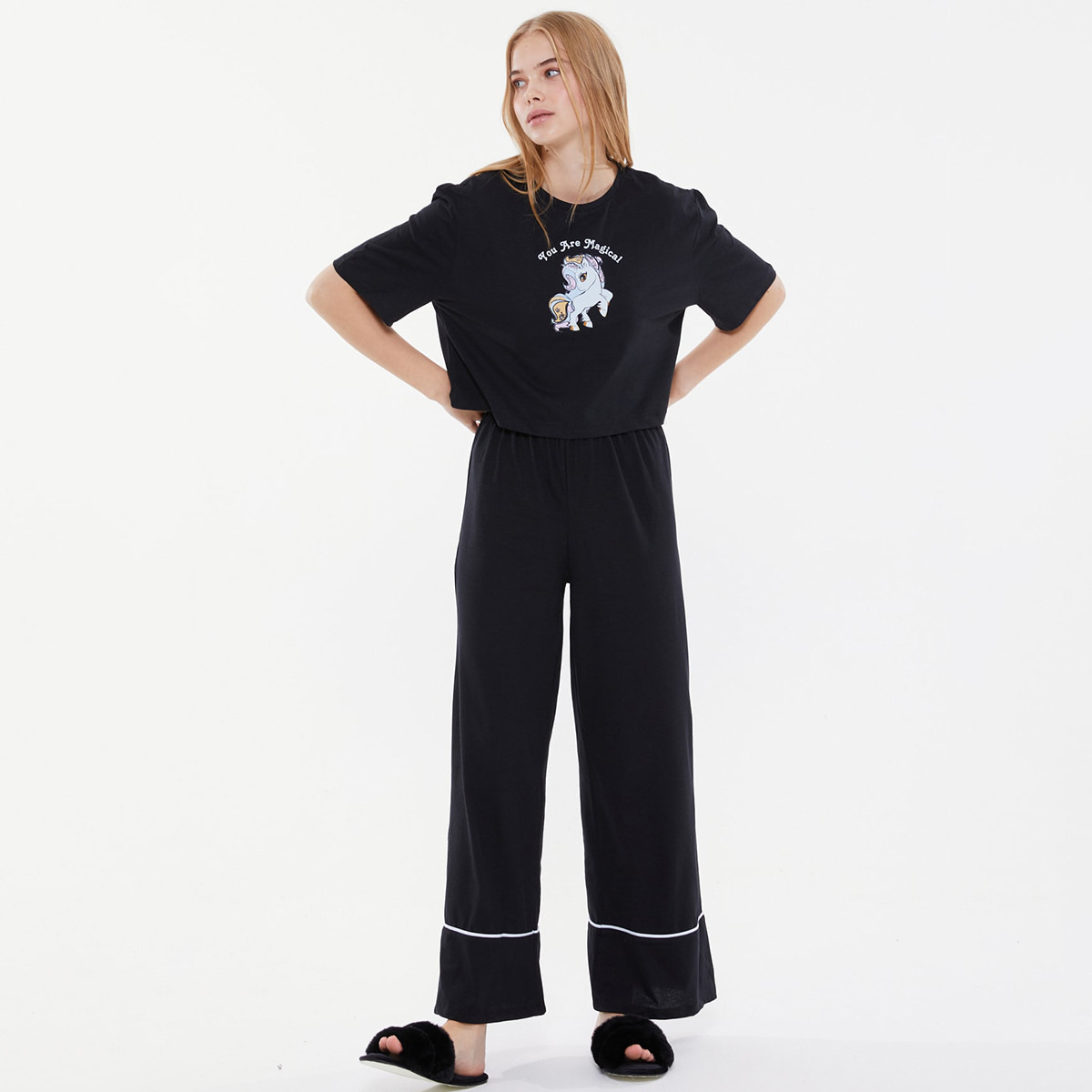 ترينديول أسود لباس نوم-women-clothing-nightwear-pyjamas-longsets-image-1