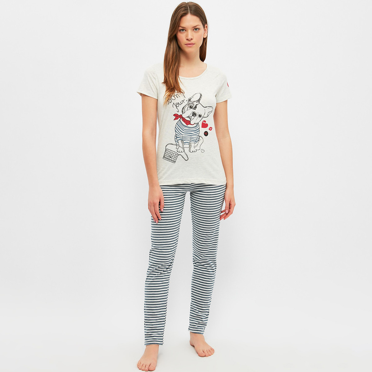 فيرو مودا أزرق تي شيرت-women-clothing-nightwear-pyjamas-longsets-image-3