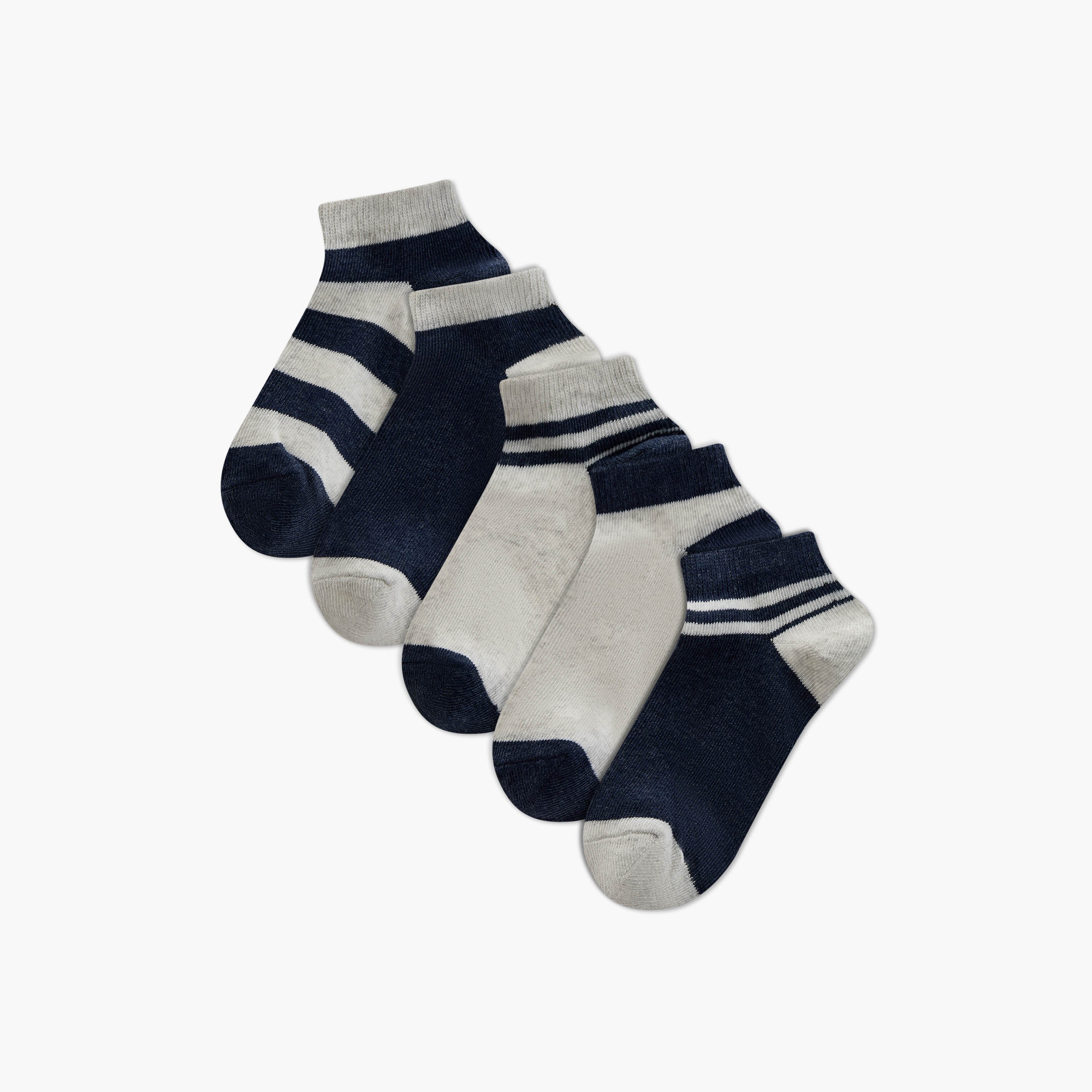 طقم جوارب بطول الكاحل 5 قطع بِطبعات من إل بي إل-girls-accessories-socks-image-1