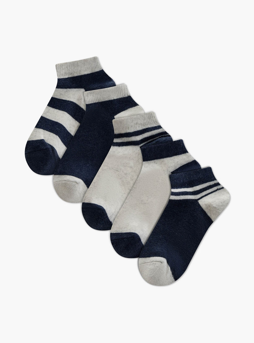 طقم جوارب بطول الكاحل 5 قطع بِطبعات من إل بي إل-girls-accessories-socks-image-1