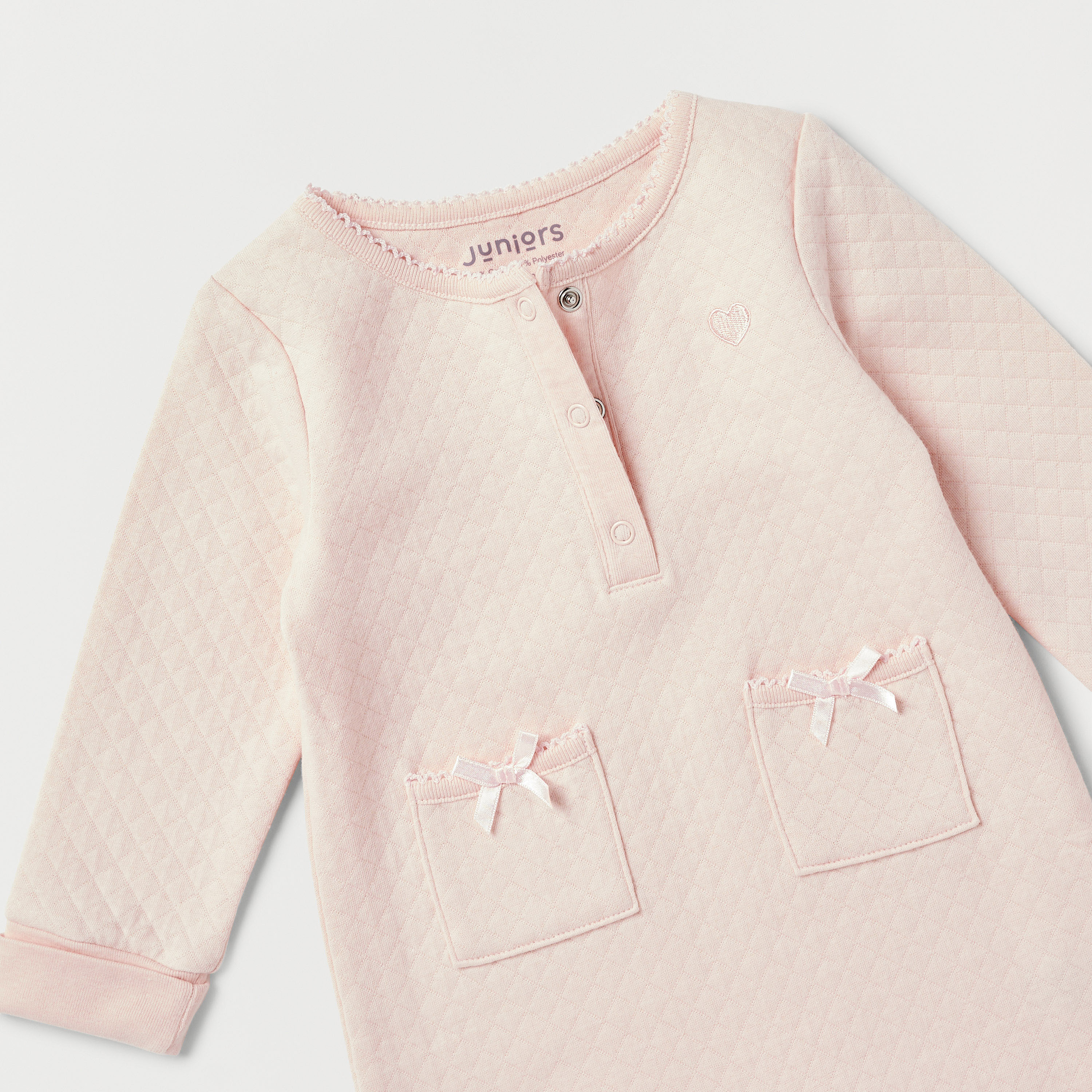 بدلة نوم مبطنة بأكمام طويلة وجيوب من جونيورز-baby-girls-clothing-nightwear-sleepsuits-image-3