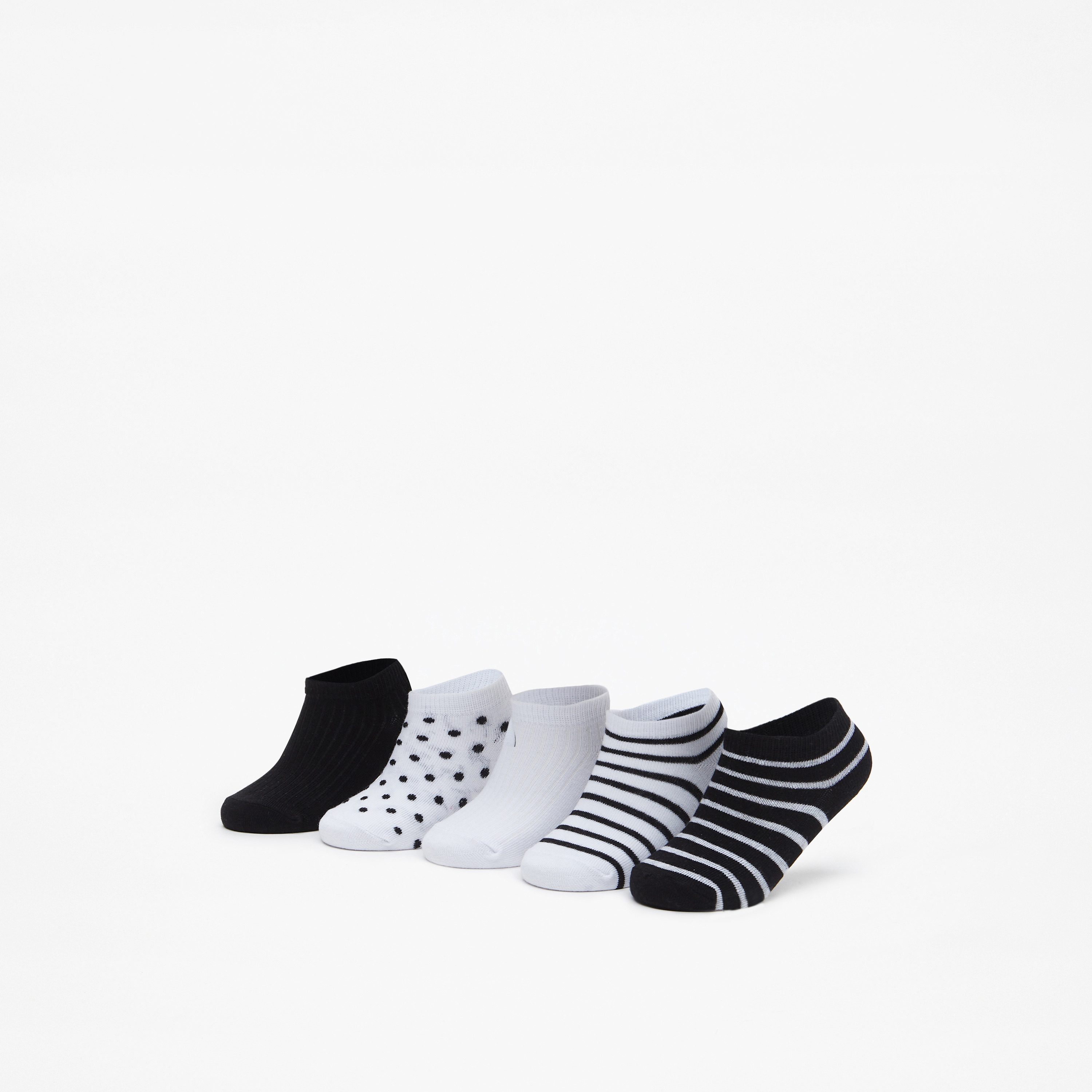 جوارب بطول الكاحل بطبعات من بيرفيت- طقم من 5 أزواج-girls-accessories-socks-image-1