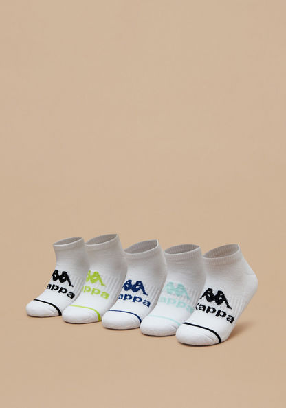 Set of 5 - Kappa Logo Print Ankle Length Socks-Boy%27s Socks-image-0