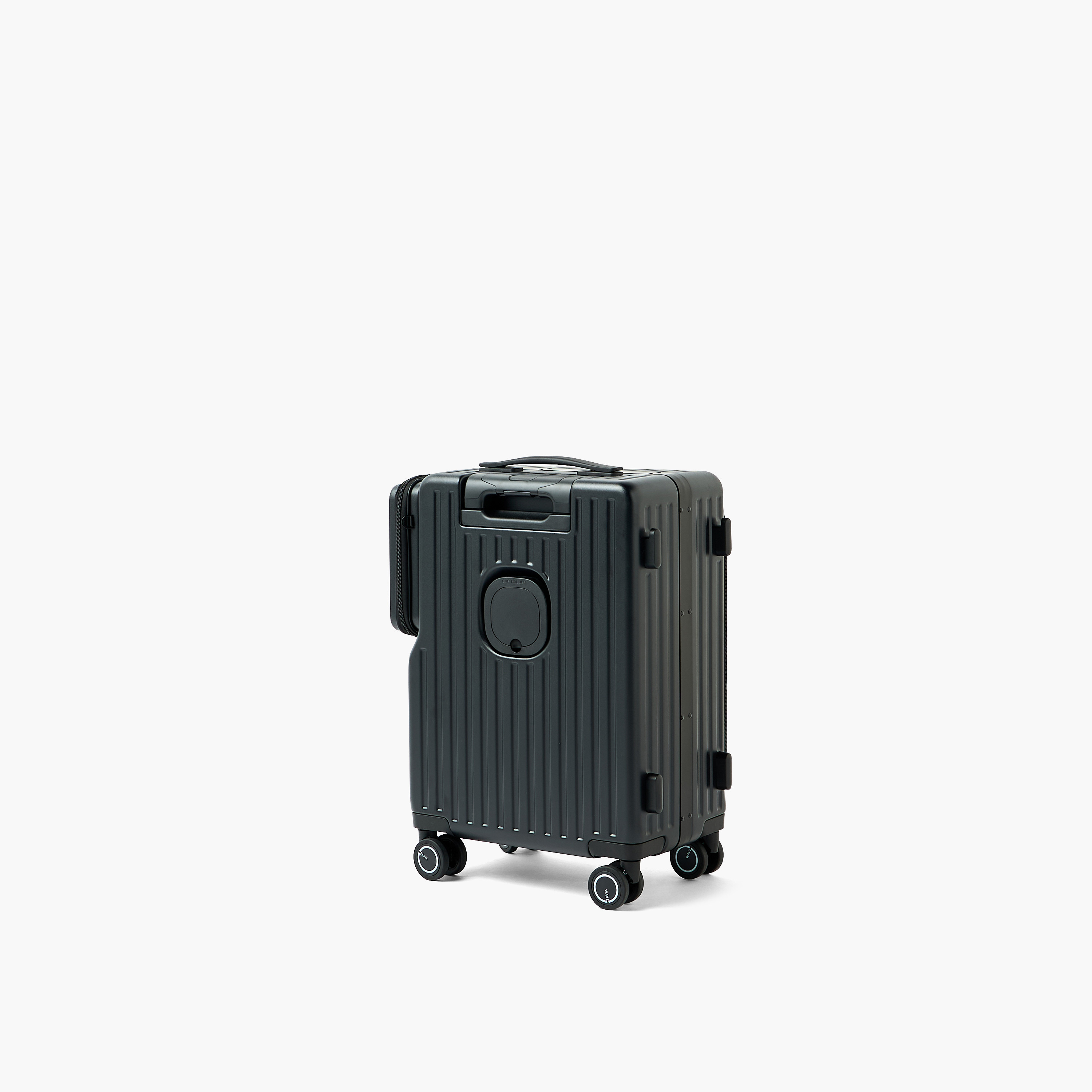 WAVE Textured Hardcase Luggage Trolley with Detachable Crossbody Bag & Cup Holder - 20 inches Cabin-travel-luggagesandbags-luggage-image-3