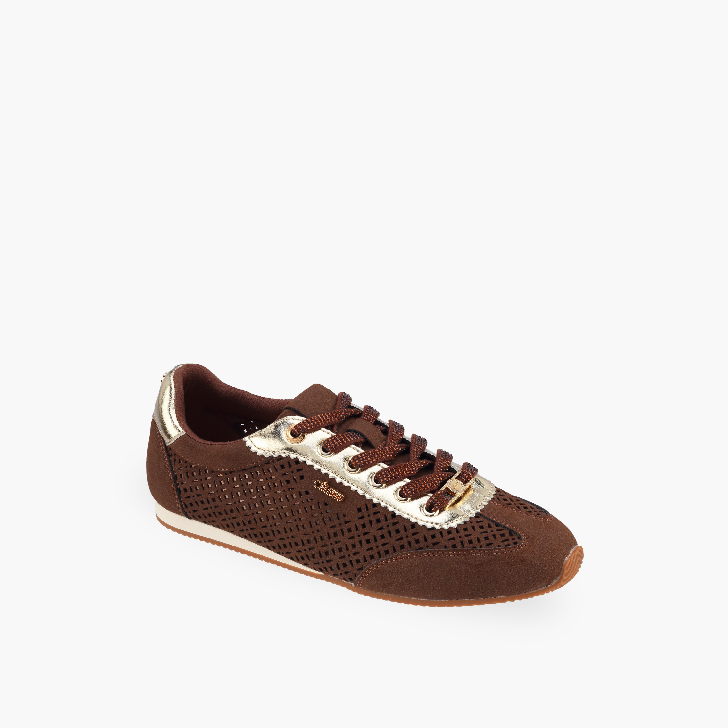 Celeste Women Laser Cut Lace-Up Sneakers-women-shoes-sneakers-image-2