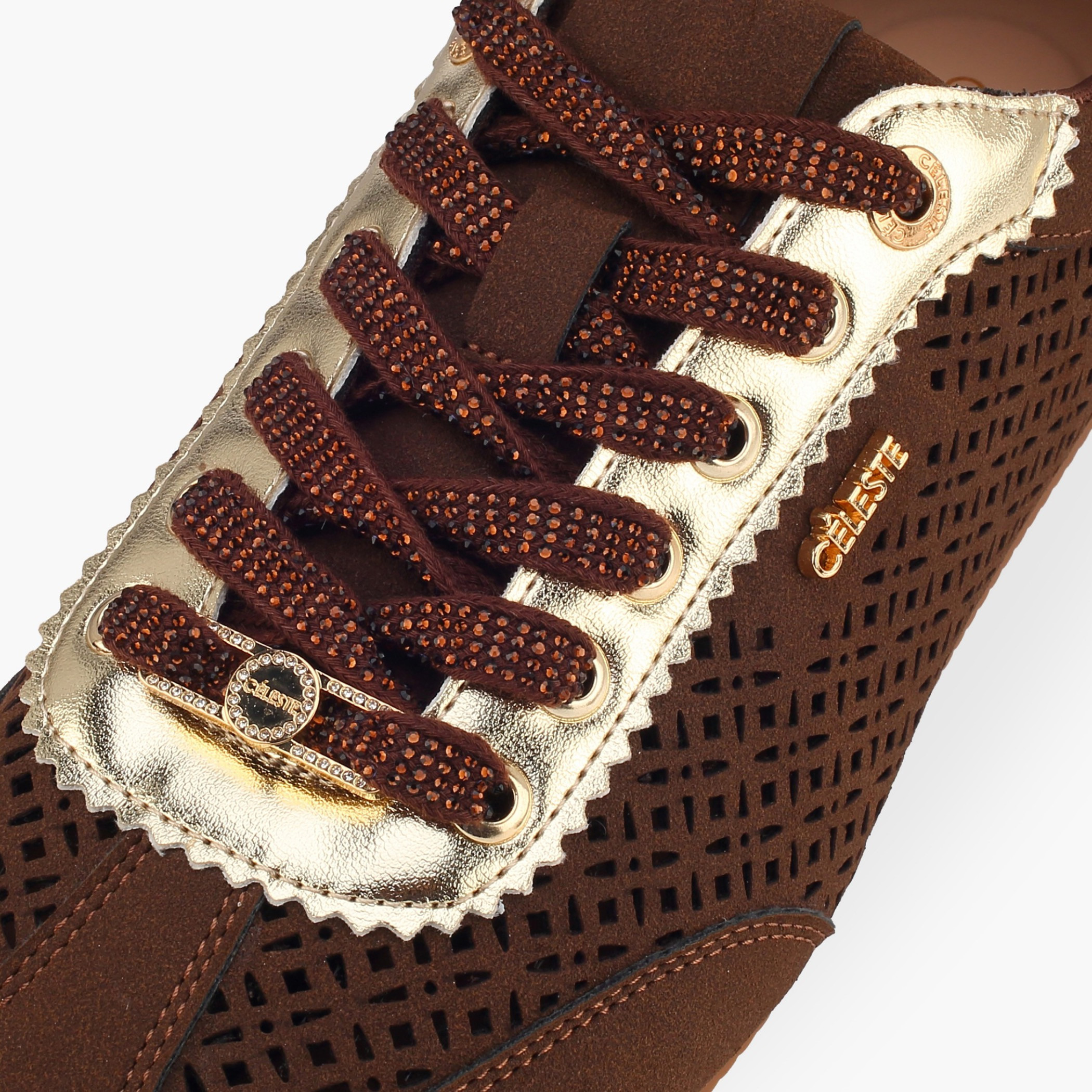 Celeste Women Laser Cut Lace-Up Sneakers-women-shoes-sneakers-image-4