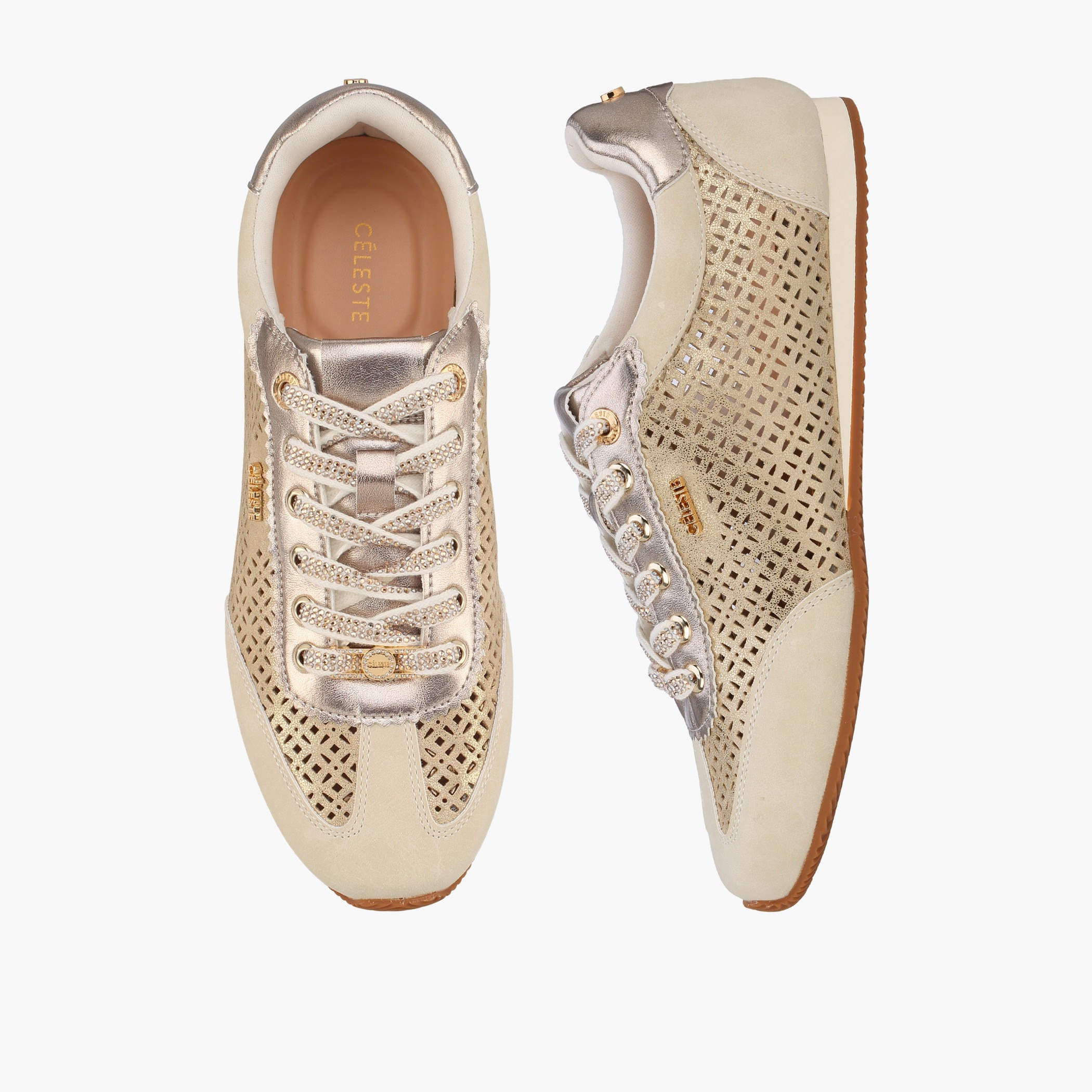 حذاء سنيكرز نسائي برباط وتفاصيل قص ليزر من سيليست-women-shoes-sneakers-image-1