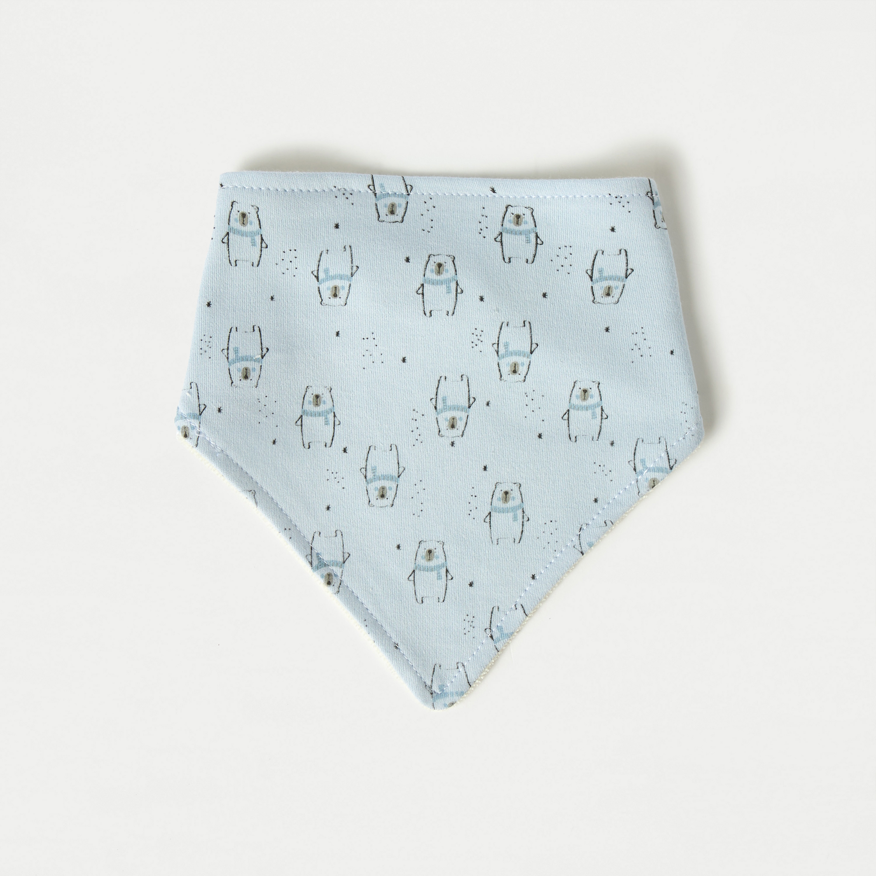 مريلة بزر إغلاق كبّاس وطبعات من جونيورز- طقم من 3 قطع-baby-feeding-bibs-image-2