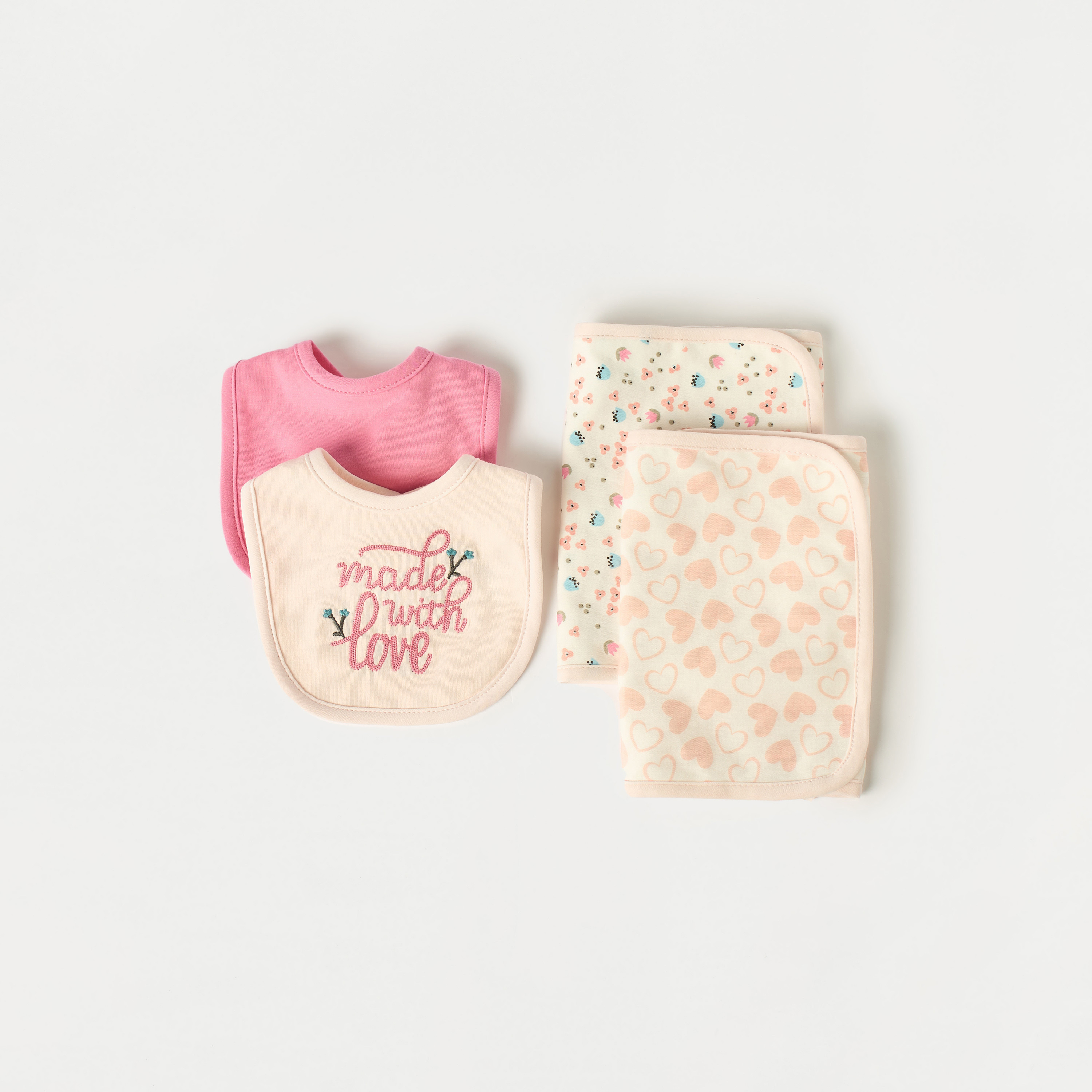 Juniors 4-Piece Assorted Bib and Burp Cloth Set-baby-feeding-bibs-image-1