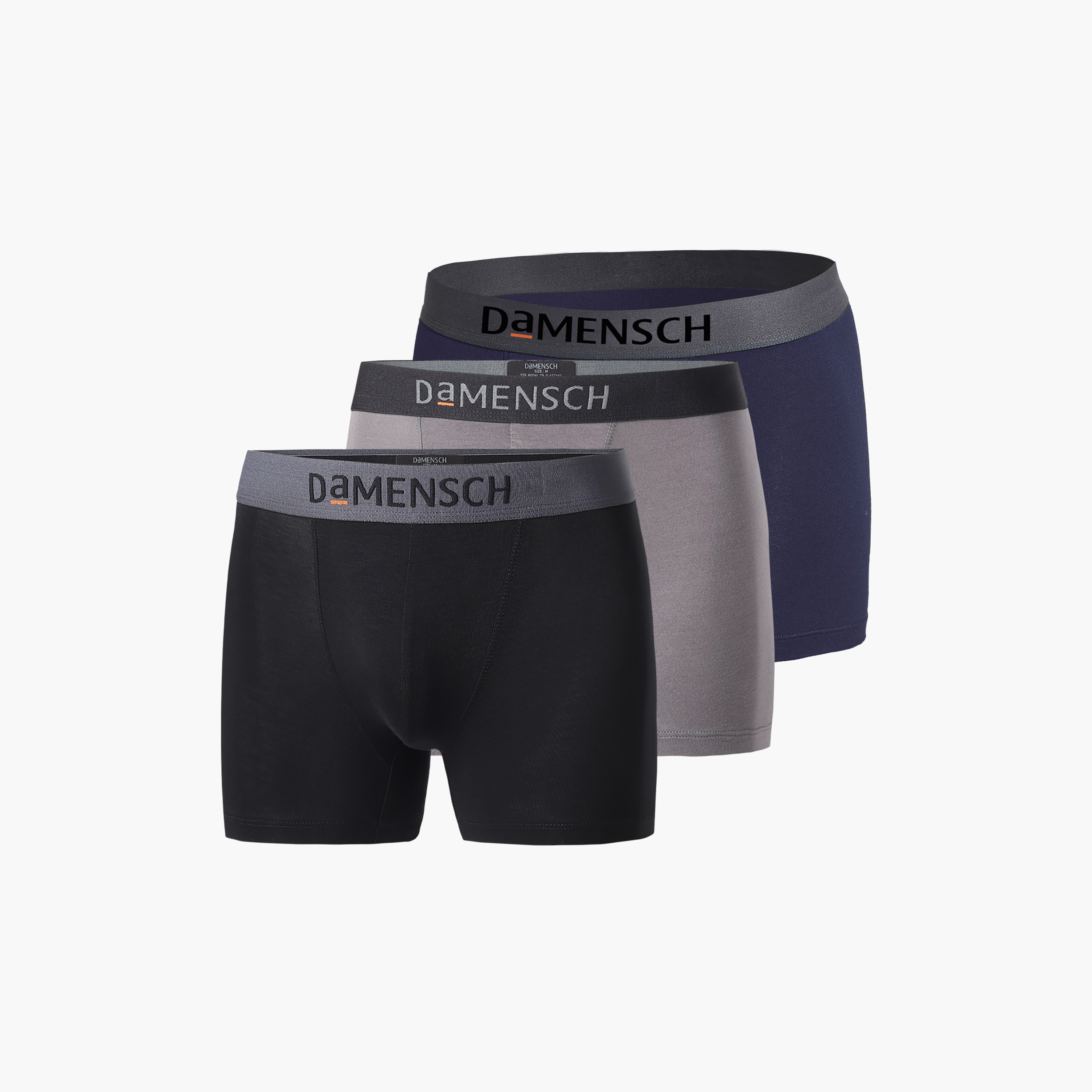 سمجموعة دامنش مكونة من 3 قطع من سراويل ترانكس سادة ذات ديو سوفت سوبيما مودال-men-clothing-innerwear-underwear-image-5