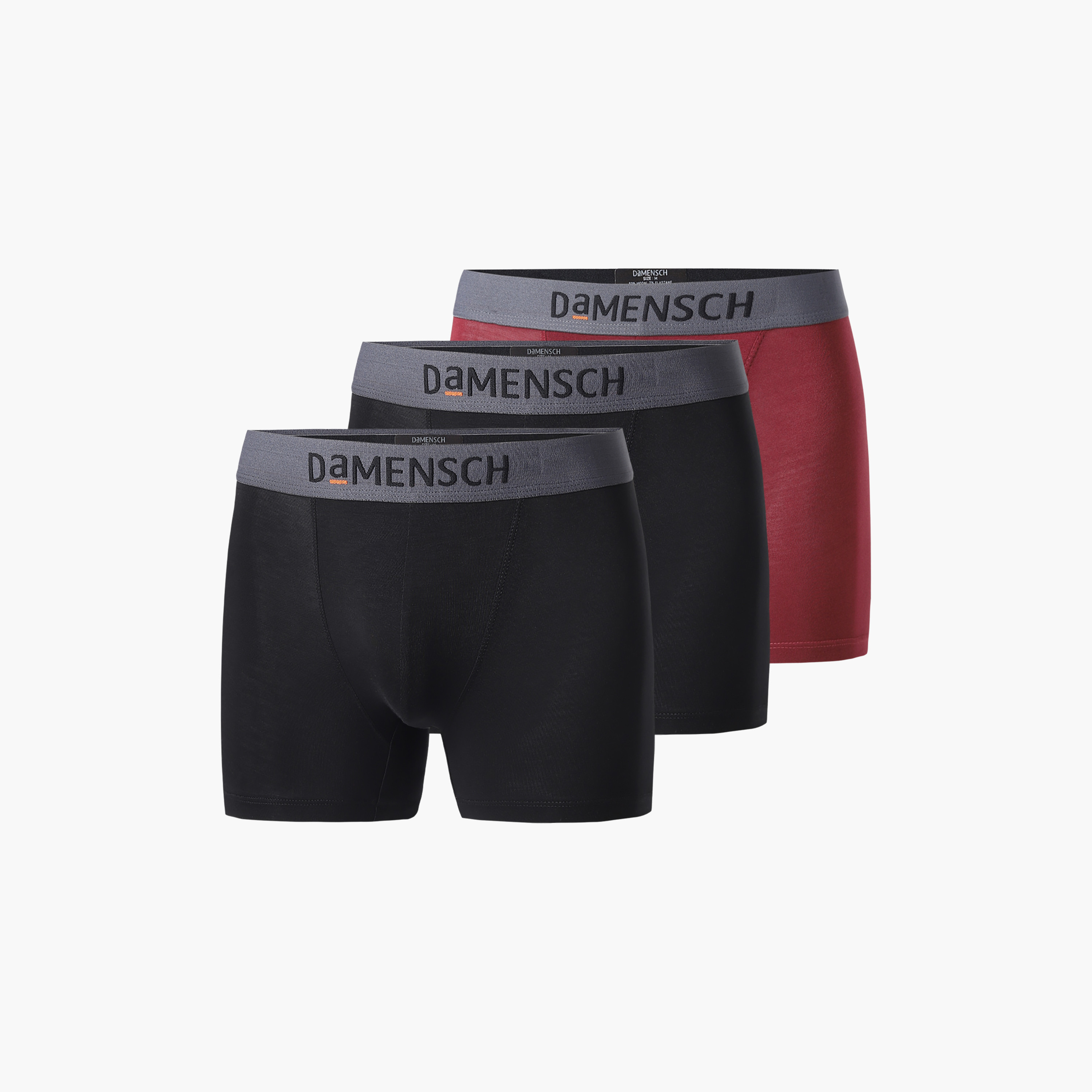 سمجموعة دامنش مكونة من 3 قطع من سراويل ترانكس سادة ذات ديو سوفت سوبيما مودال-men-clothing-innerwear-underwear-image-9