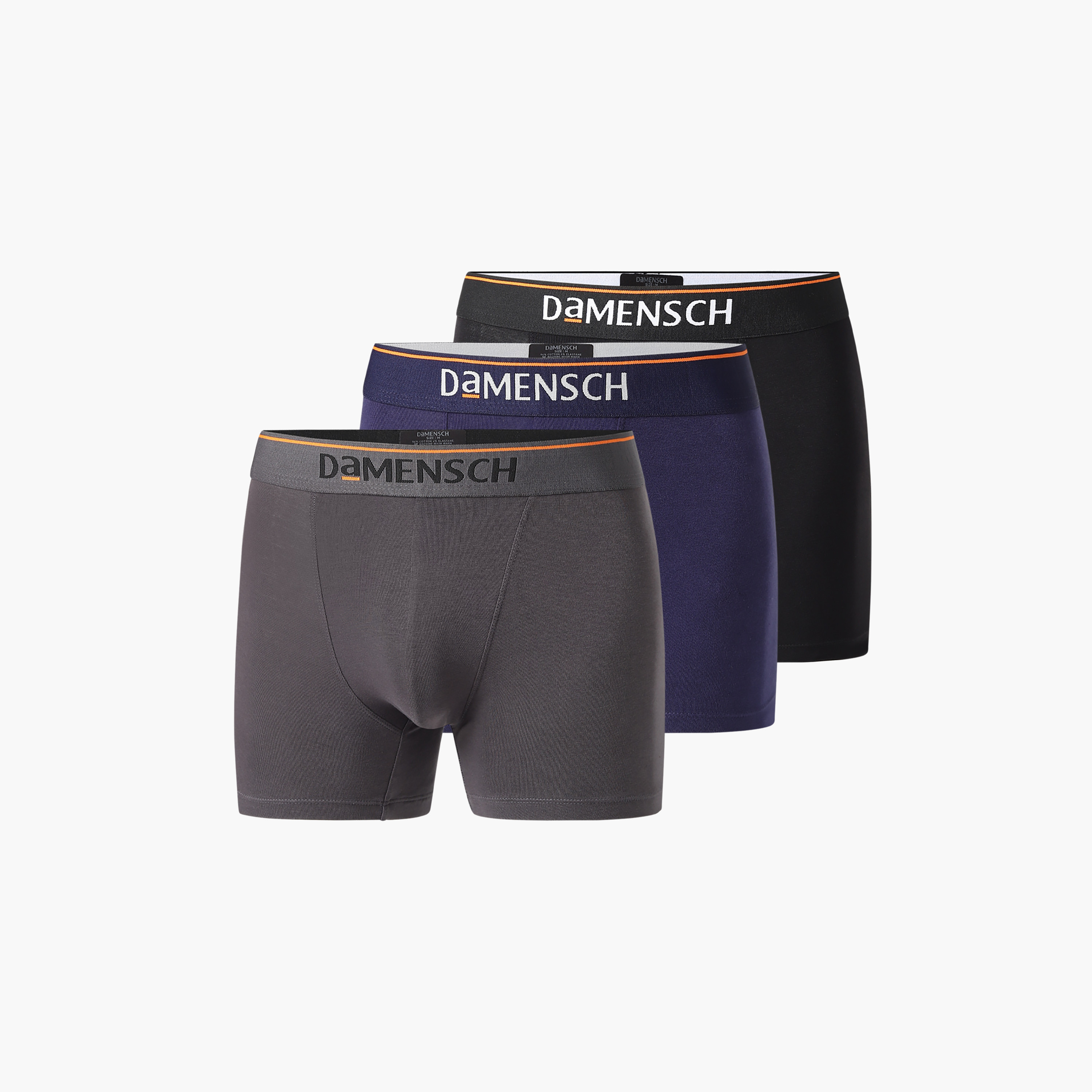 Damensch Pack of 3 Plain Deo-Cotton Deodorizing Trunks-men-clothing-innerwear-underwear-image-1