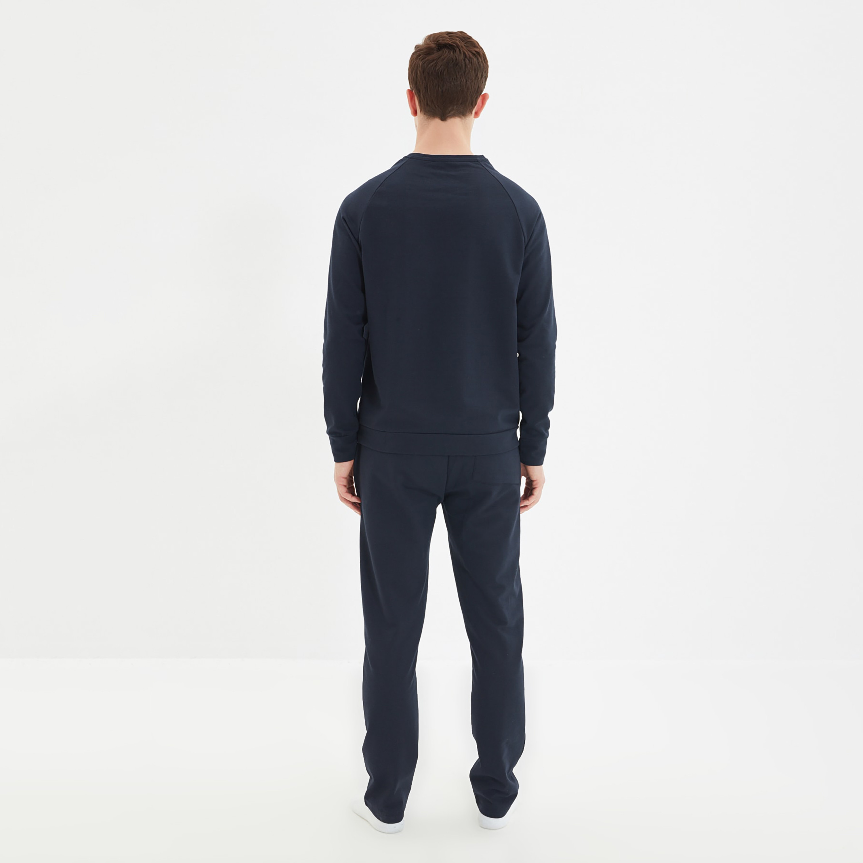 Trendyol Man Plain Crew Neck Sweatshirt and Drawstring Pyjamas Set-men-clothing-nightwear-sets-image-6