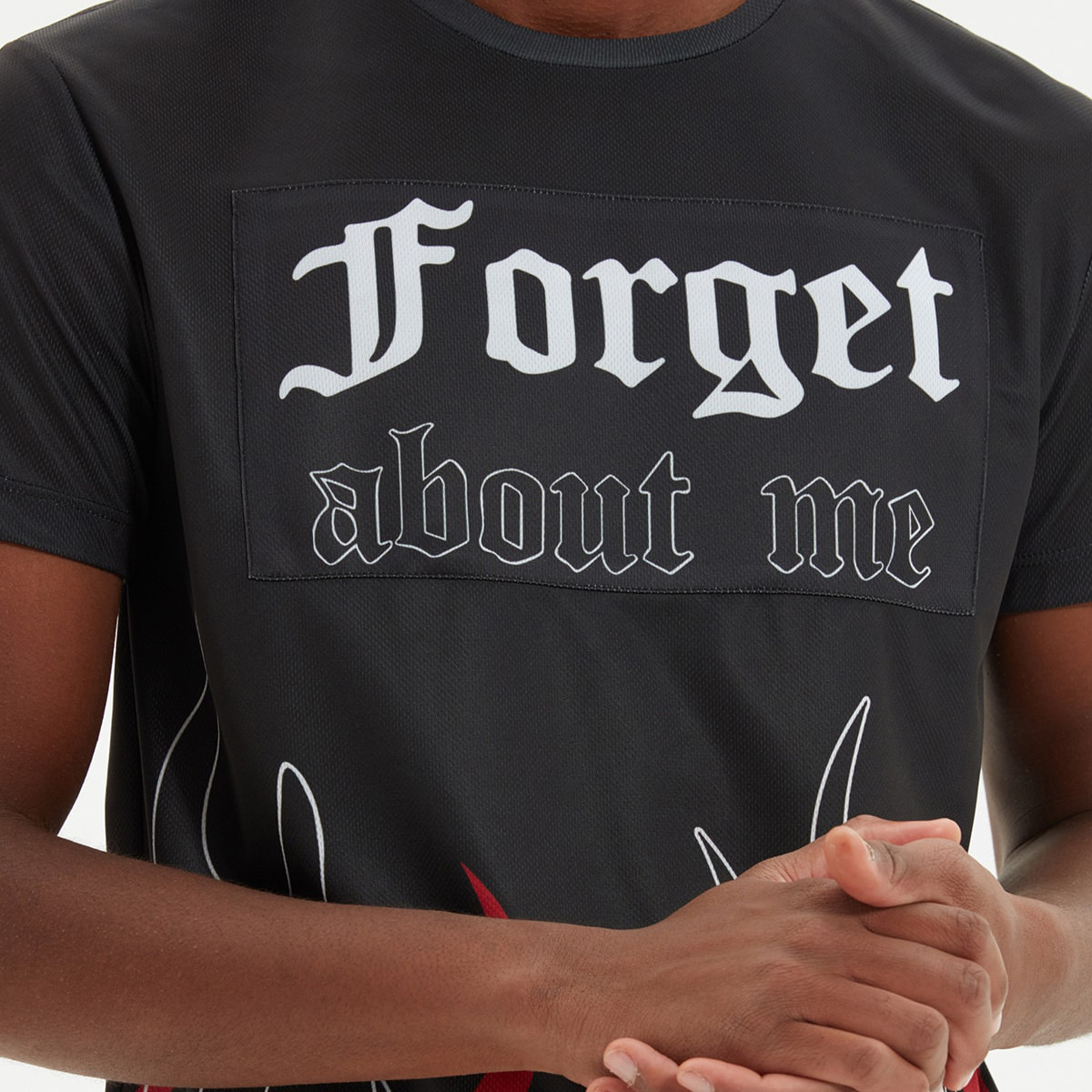 Trendyol Men Black Printed Crew Neck Short Sleeves T-Shirt-men-clothing-tshirtsandpolos-tshirts-image-3