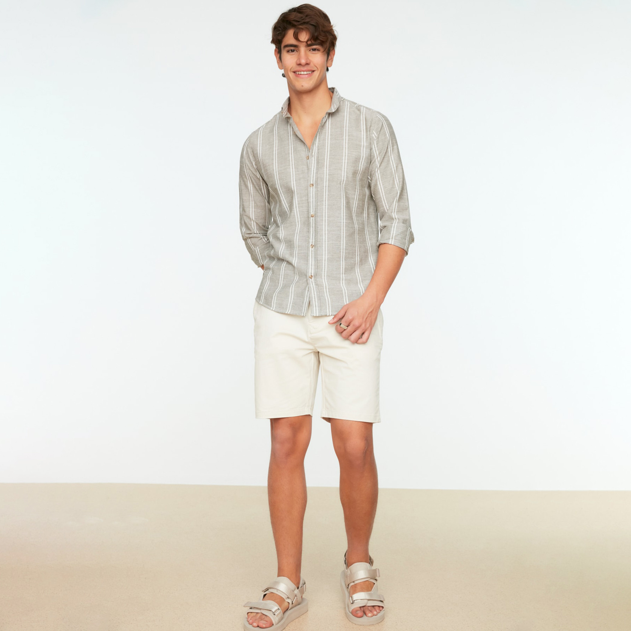 Trendyol Man Striped Collared Shirt-men-clothing-shirts-image-6