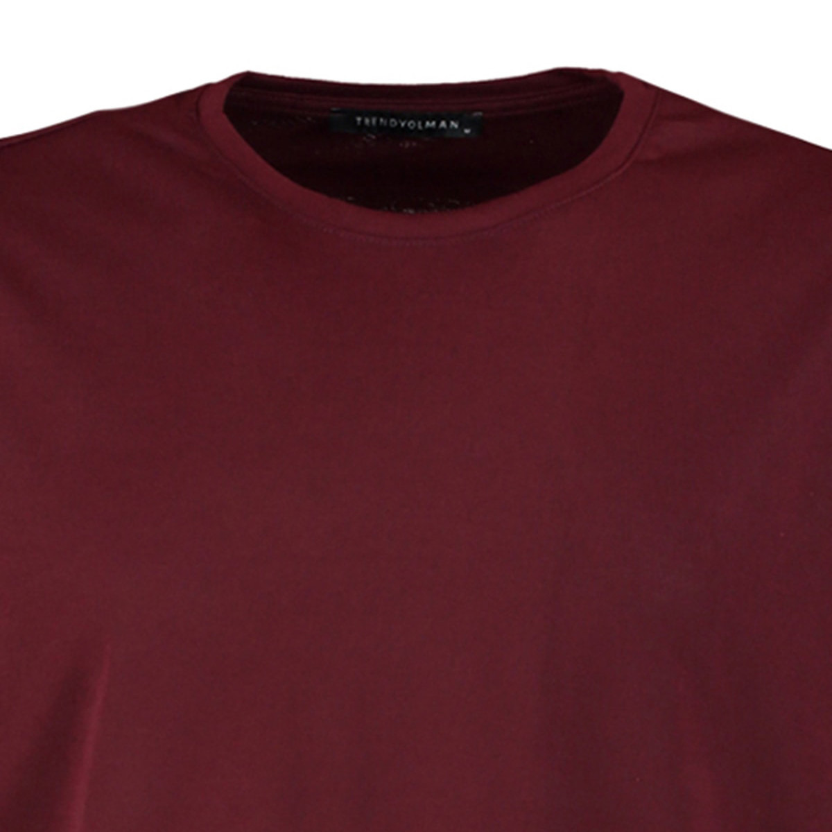 ترينديول تي شيرت عنابي سادة برقبة دائرية كبيرة الحجم للرجال-men-clothing-tshirtsandpolos-tshirts-image-7