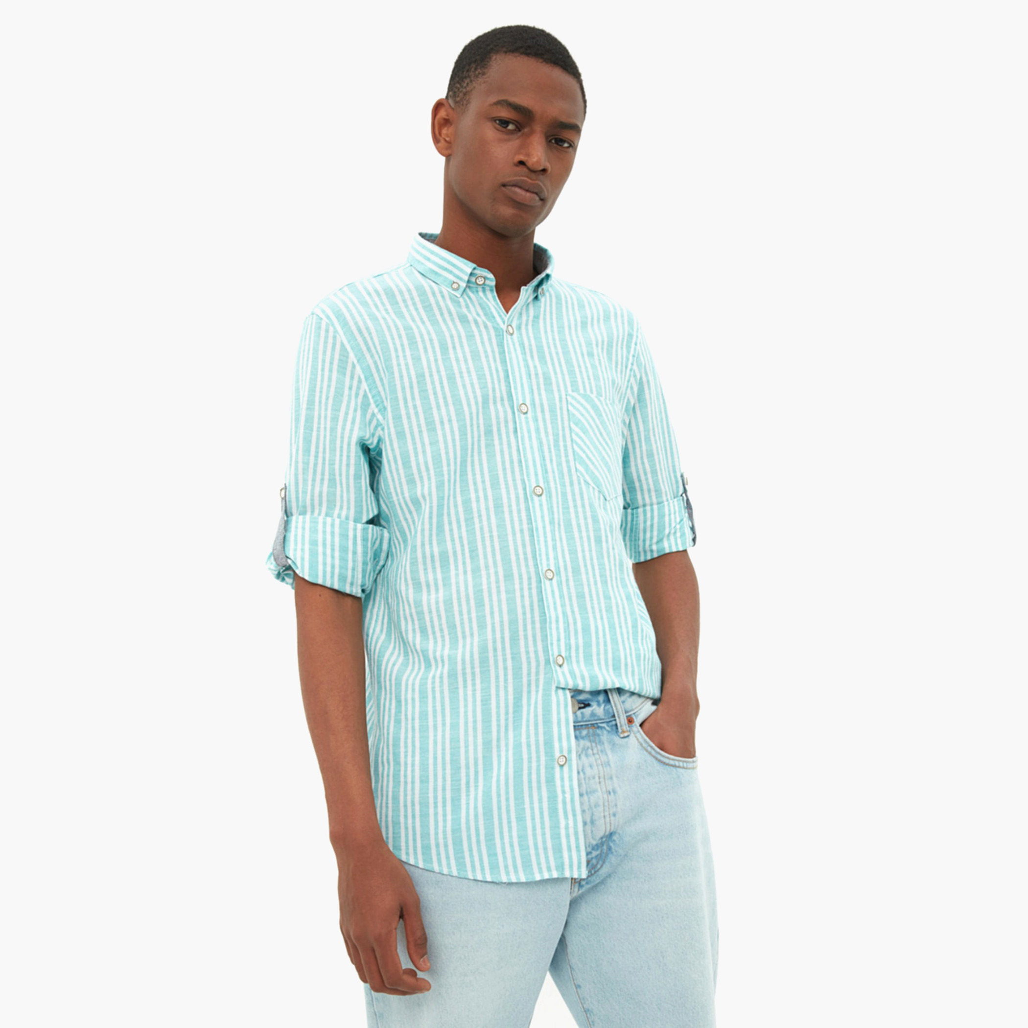 ترينديول أخضر قميص-men-clothing-shirts-image-2