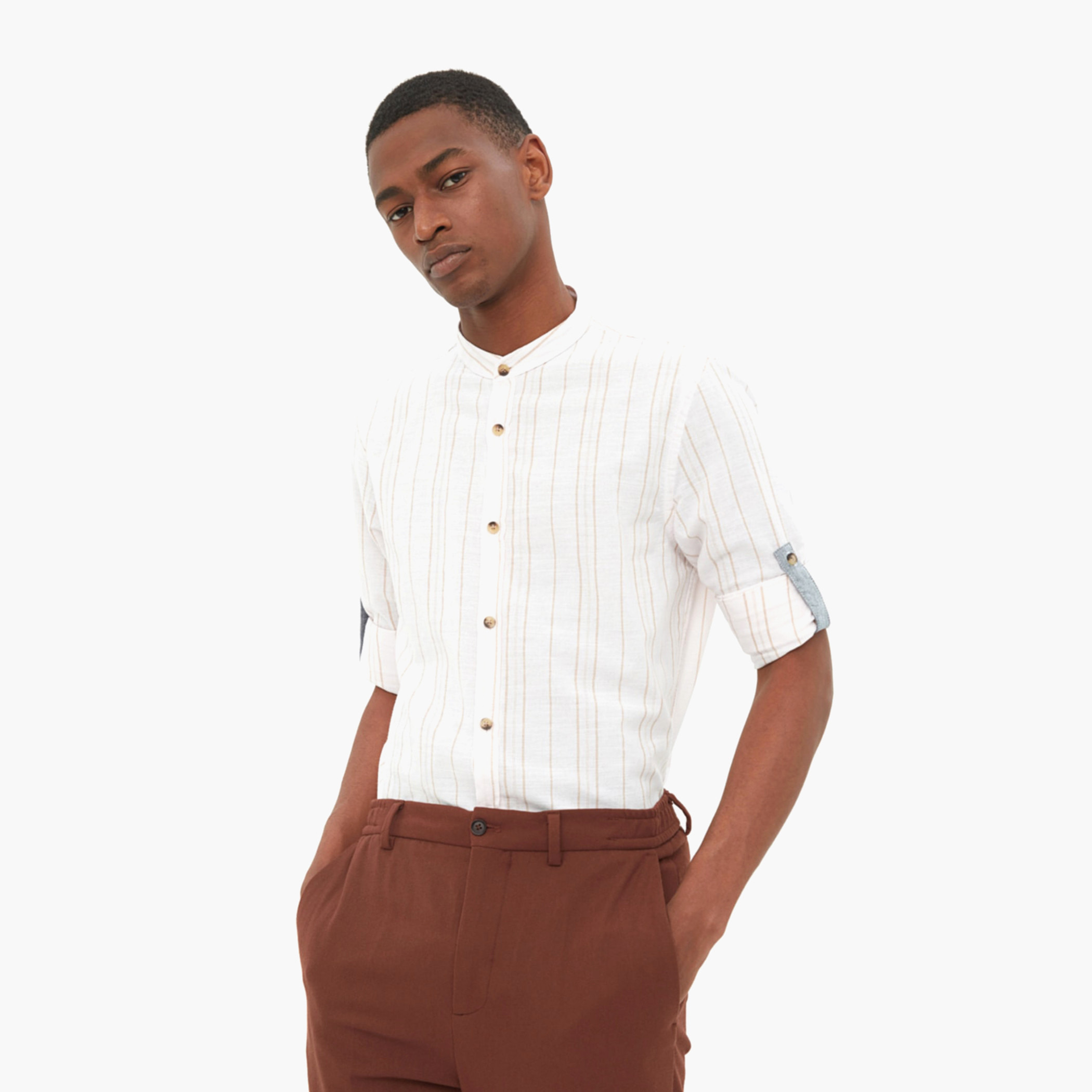 ترينديول أبيض قميص-men-clothing-shirts-image-1