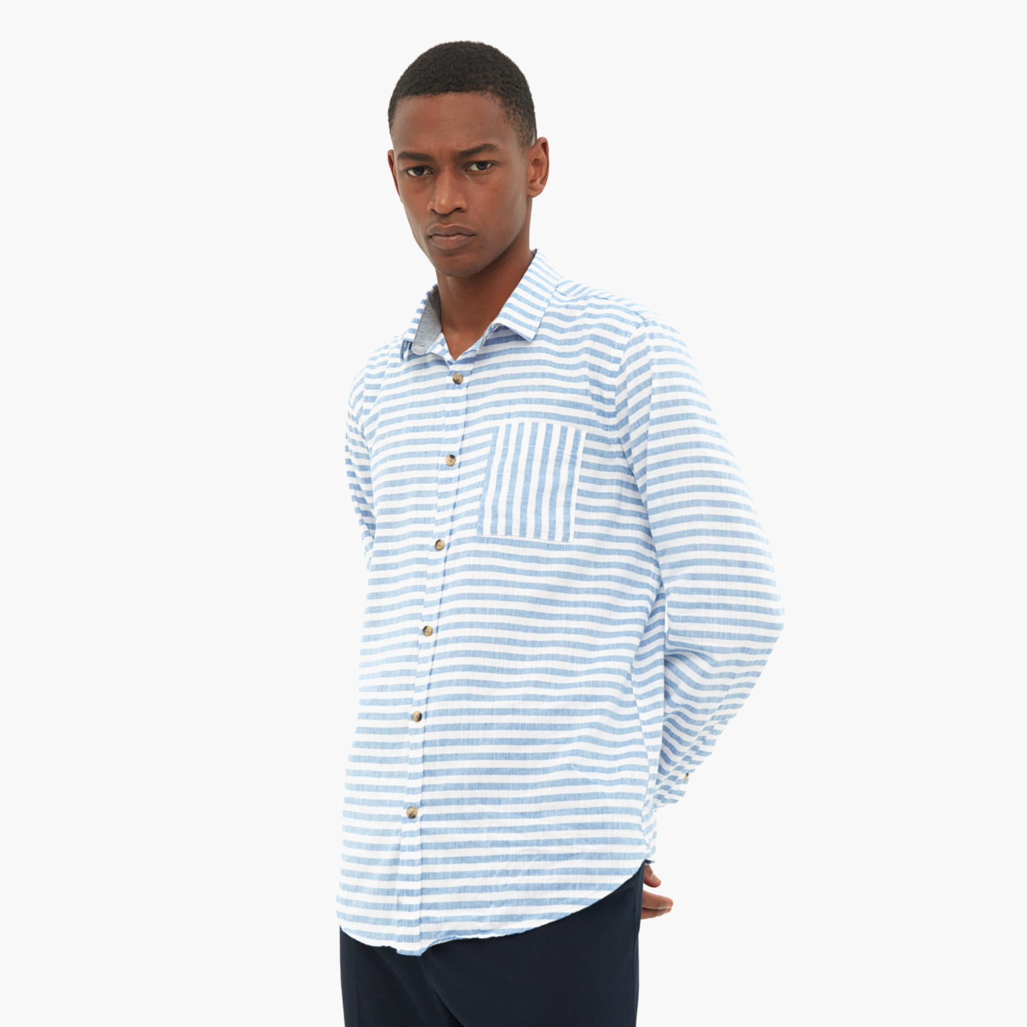 ترينديول أزرق قميص-men-clothing-shirts-image-2