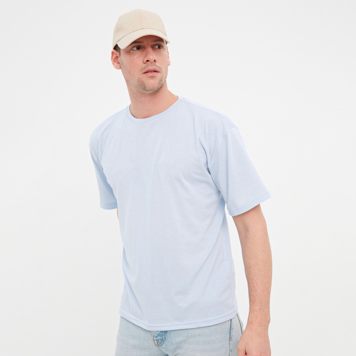 ترينديول تي شيرت أزرق مطبوع برقبة مستديرة للرجال-men-clothing-tshirtsandpolos-tshirts-image-3