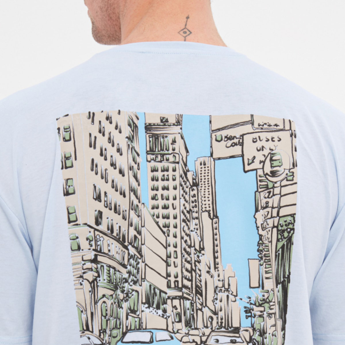 ترينديول تي شيرت أزرق مطبوع برقبة مستديرة للرجال-men-clothing-tshirtsandpolos-tshirts-image-4