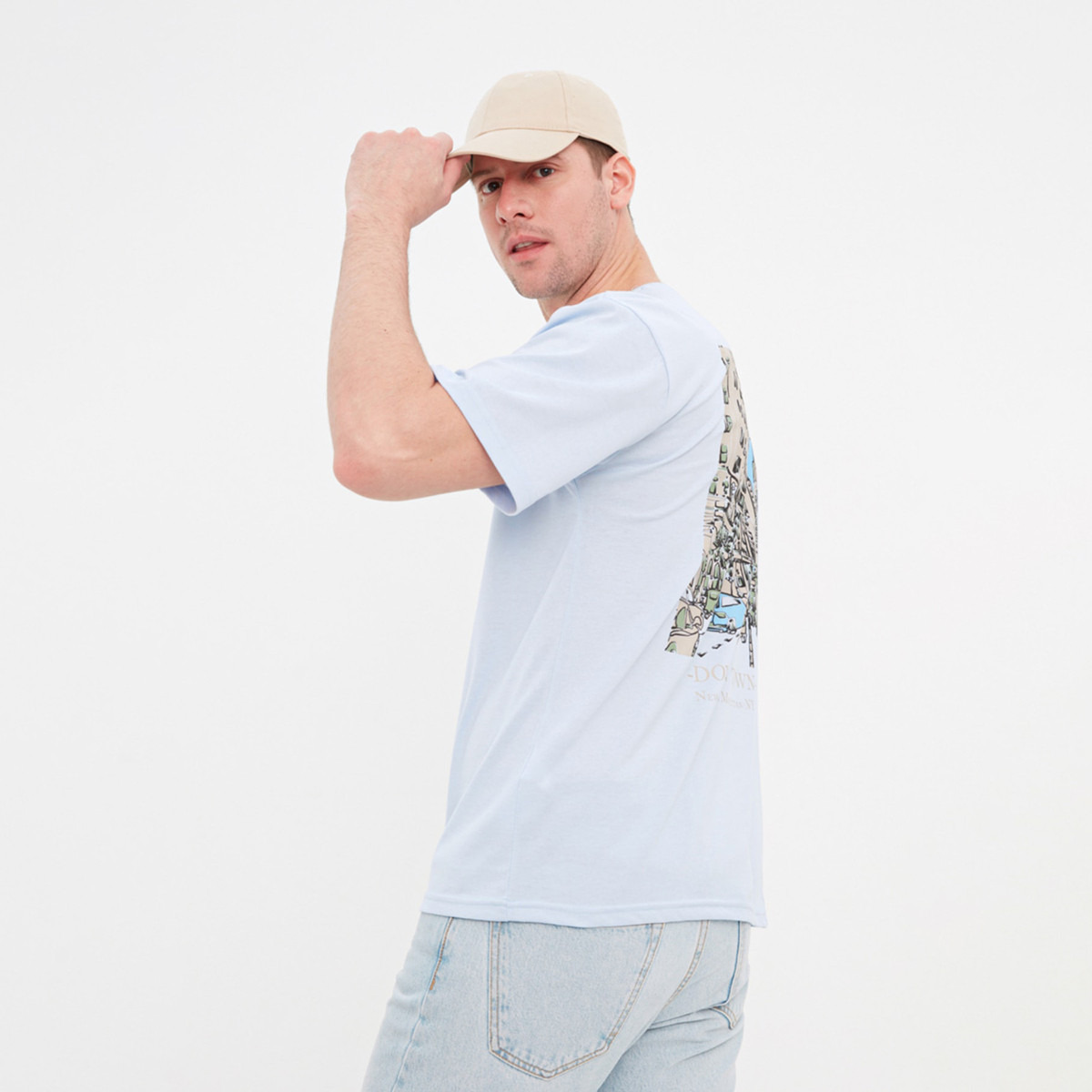 ترينديول تي شيرت أزرق مطبوع برقبة مستديرة للرجال-men-clothing-tshirtsandpolos-tshirts-image-5