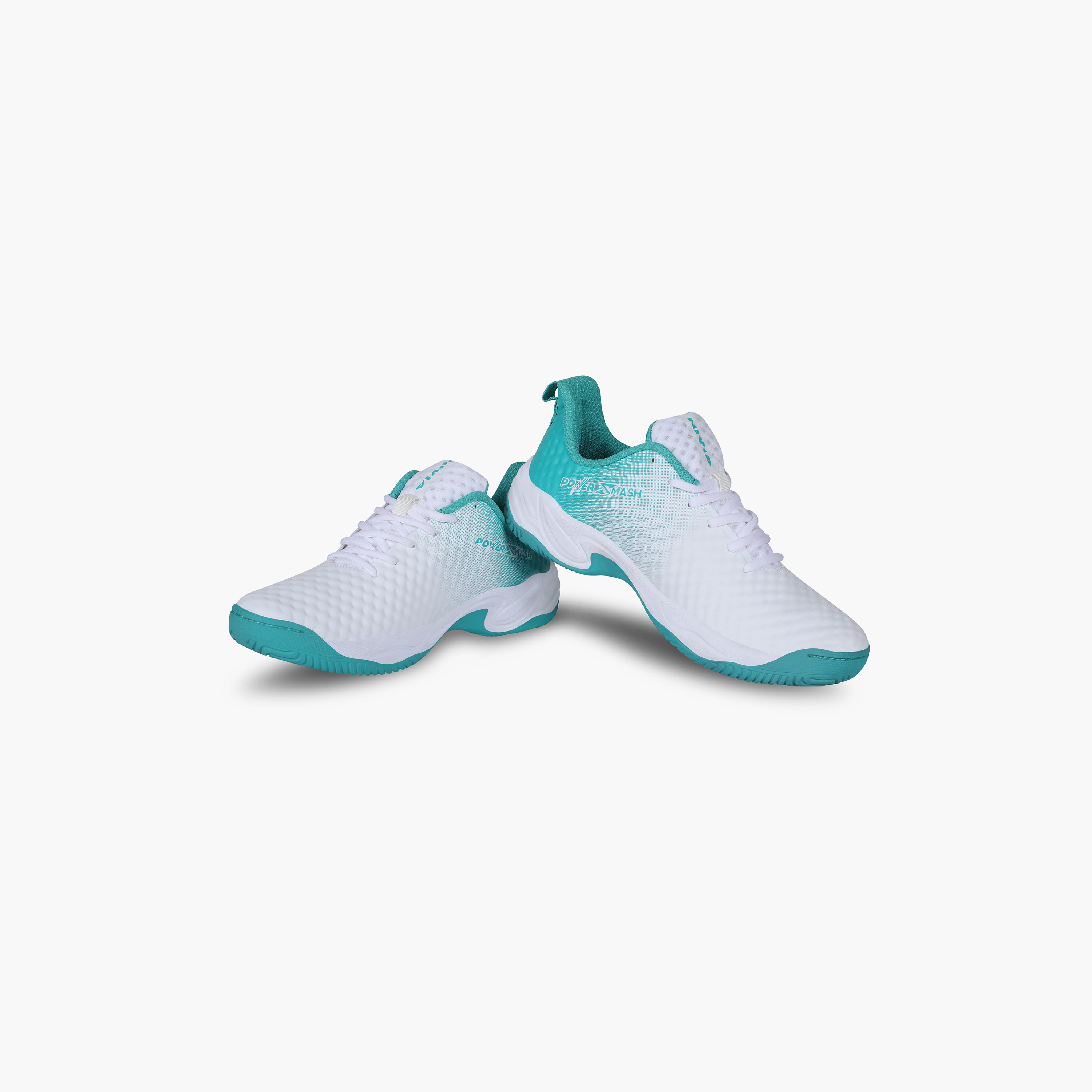 Nivia Power Smash, White/Turquoise, Tennis Shoes-sports-men-shoes-image-6